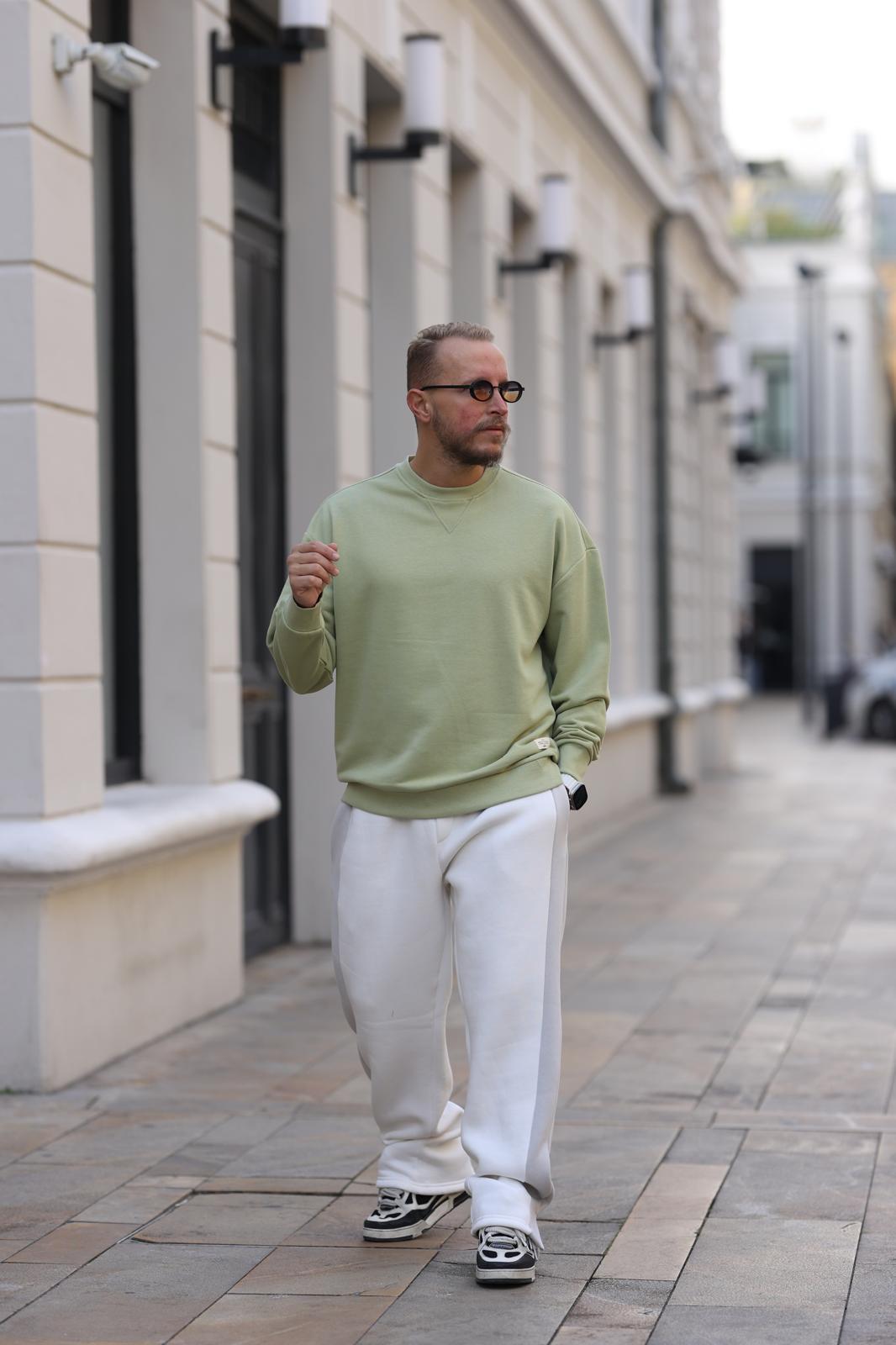 Yeşil Basic Sweatshirt