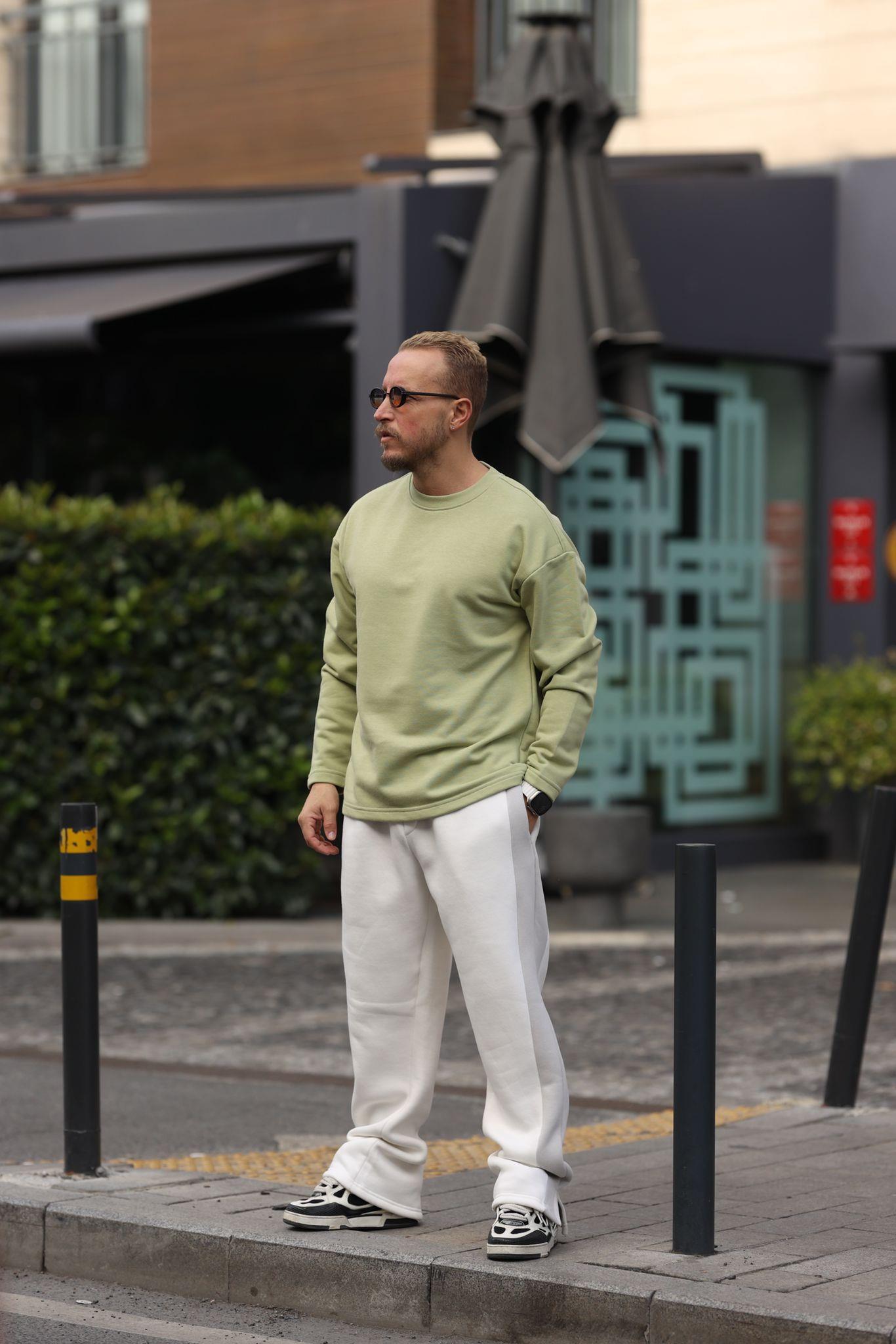 Yeşil Basic Sweatshirt