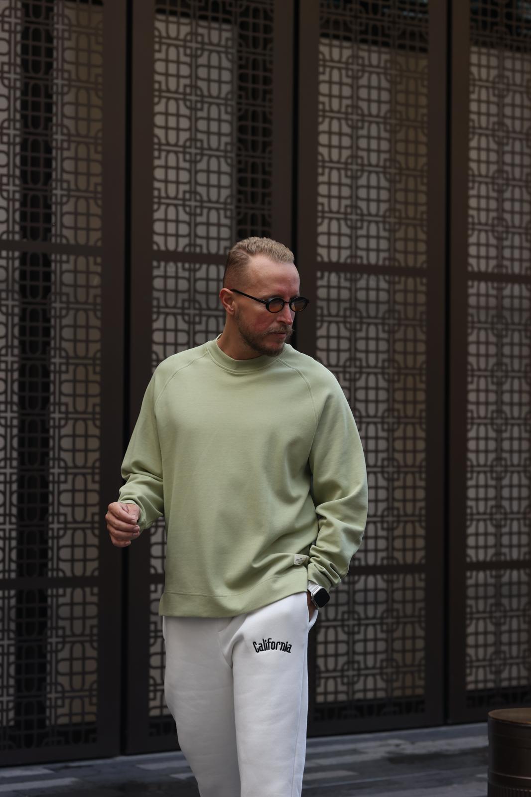 Yeşil Doubleface Kumaş Sweatshirt