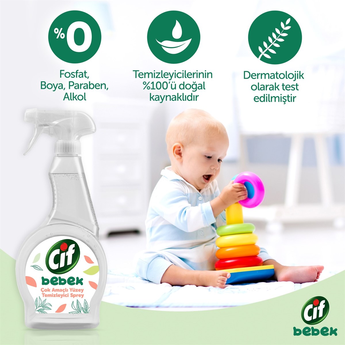 Cif Bebek Çok Amaçlı Yüzey Temizleyici Sprey 500 ml Goddard's