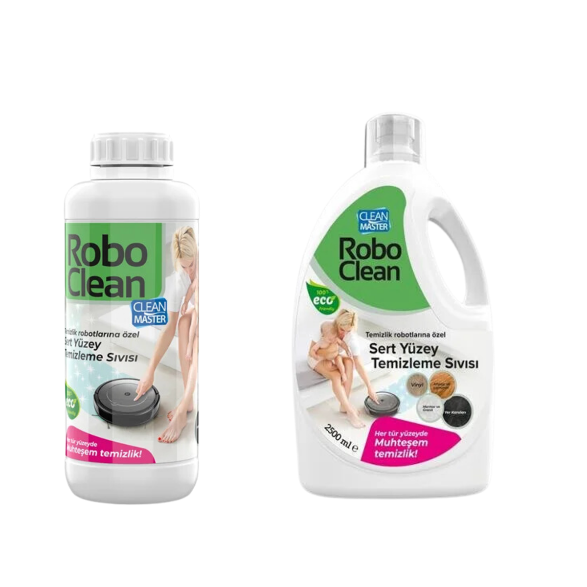 Clean Master Roboclean Robot Süpürge Zemin Temizleyicisi avantajlı paket 1000 ml / 2500 ml  Clean Master