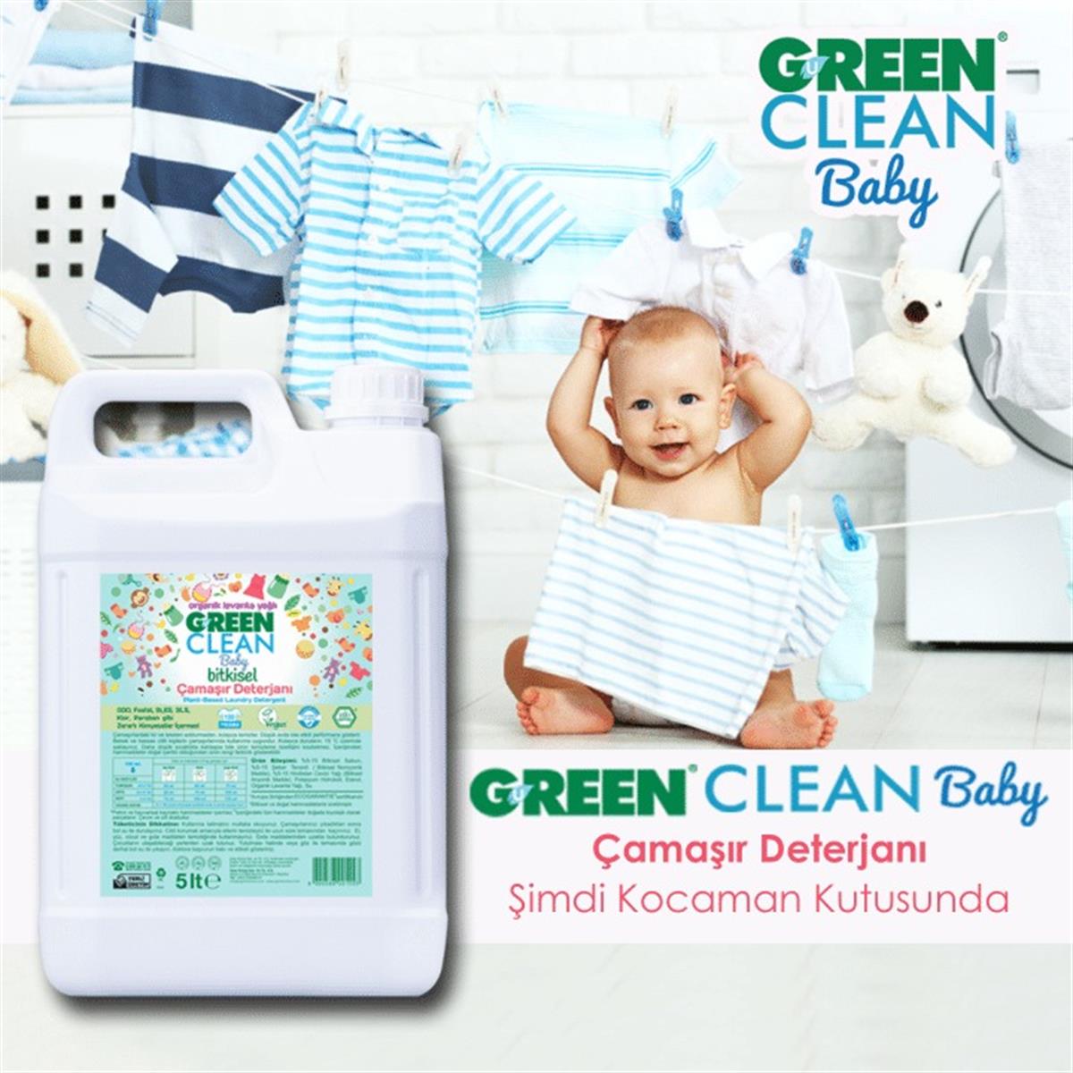 U Green Clean Baby Bitkisel Çamaşır Deterjanı 5000 ml Lavanta U Green Clean