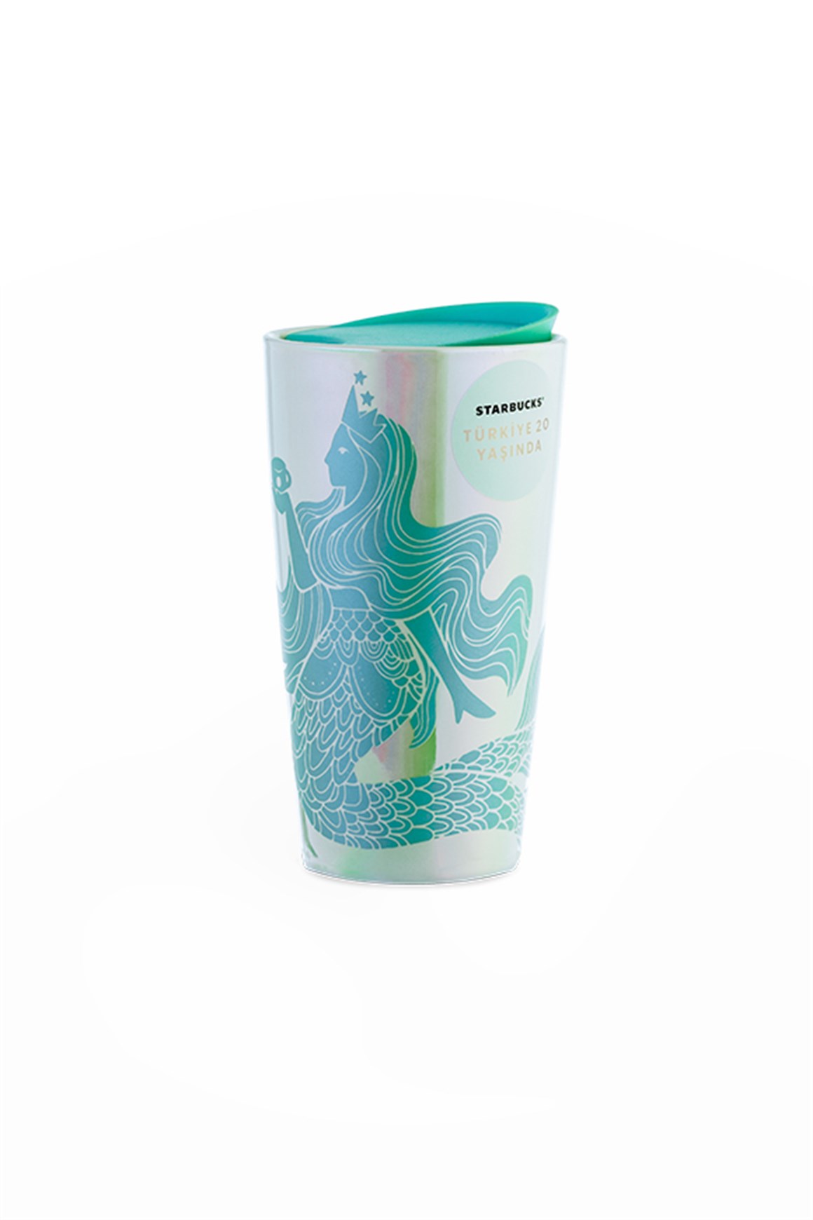 Starbucks® Desenli Seramik Termos - Mavi Beyaz - 355 ml - 11148299 