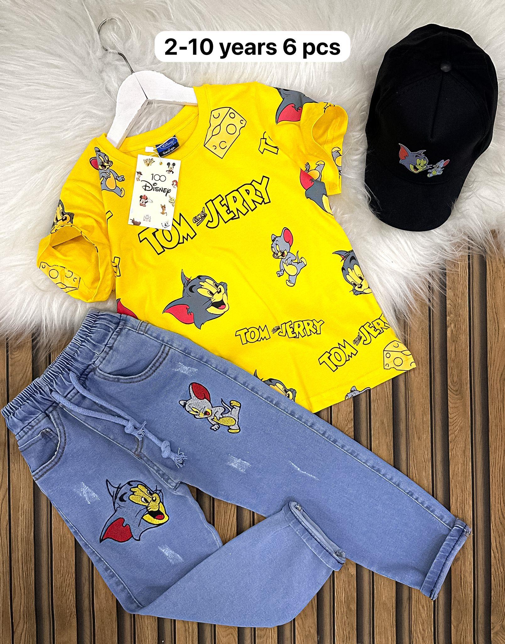 İPEK KİDS TOM VE JERRY TAKIM ŞAPKALI SARI
