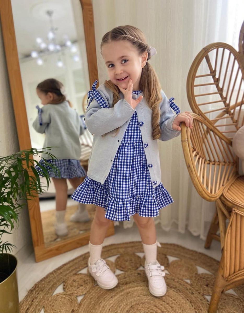 İPEKKİDS KIZ ÇOCUK TRİKO HIRKA ELBİSE KOMBİN