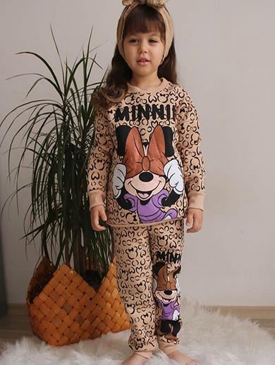 İPEKKİDS LEOPAR LİLA MİNNİE 3 İPLİK TAKIM