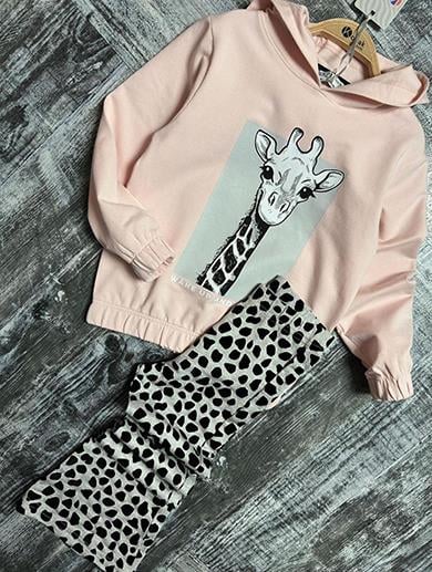 İPEKKİDS ZÜRAFA  ALT ÜST TAKIM PEMBE