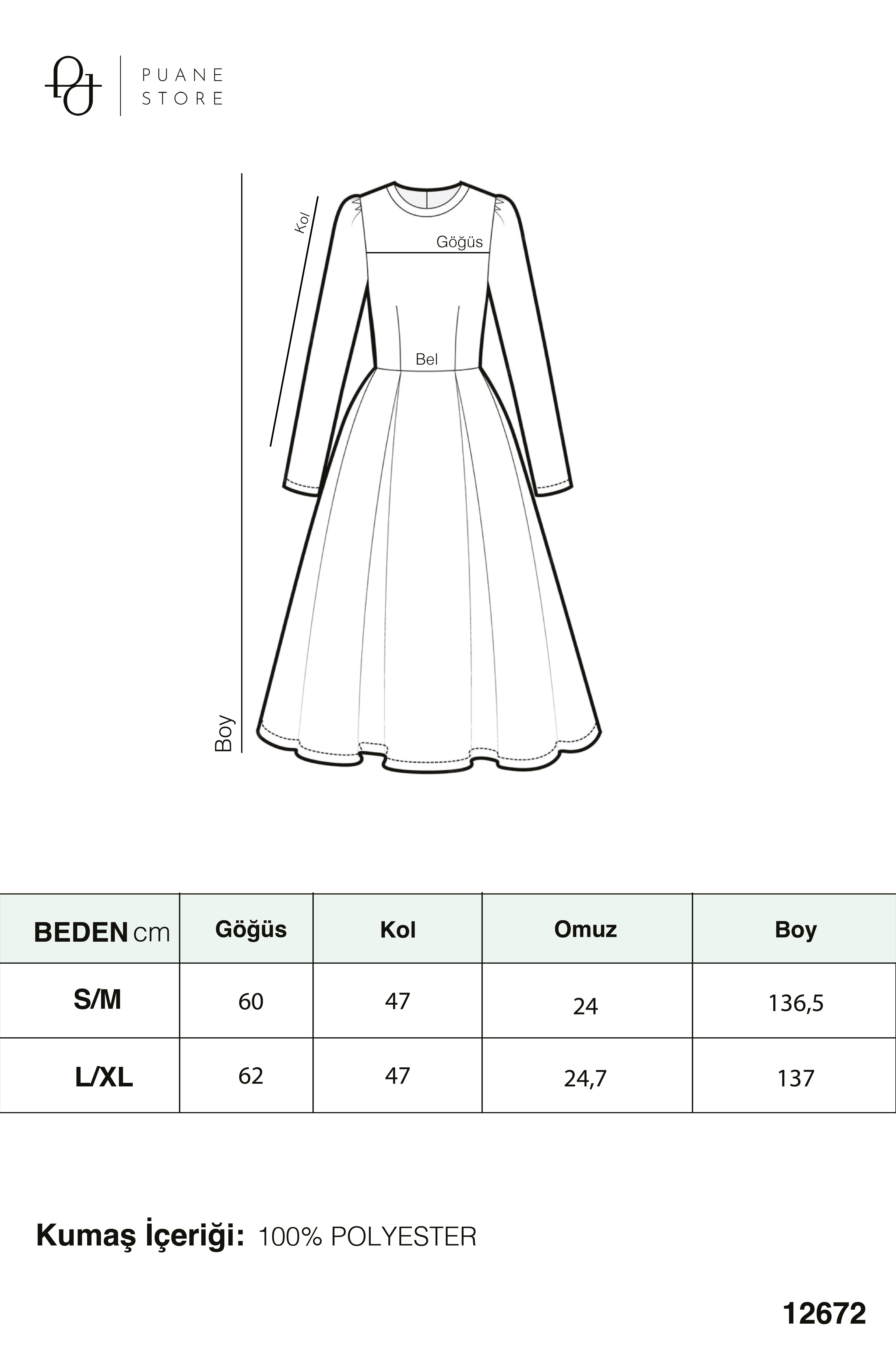 Kadın Basic Bel Detaylı Uzun Kollu Scuba  Elbise-12672ELB - Mürdüm Günlük Elbise Puane 