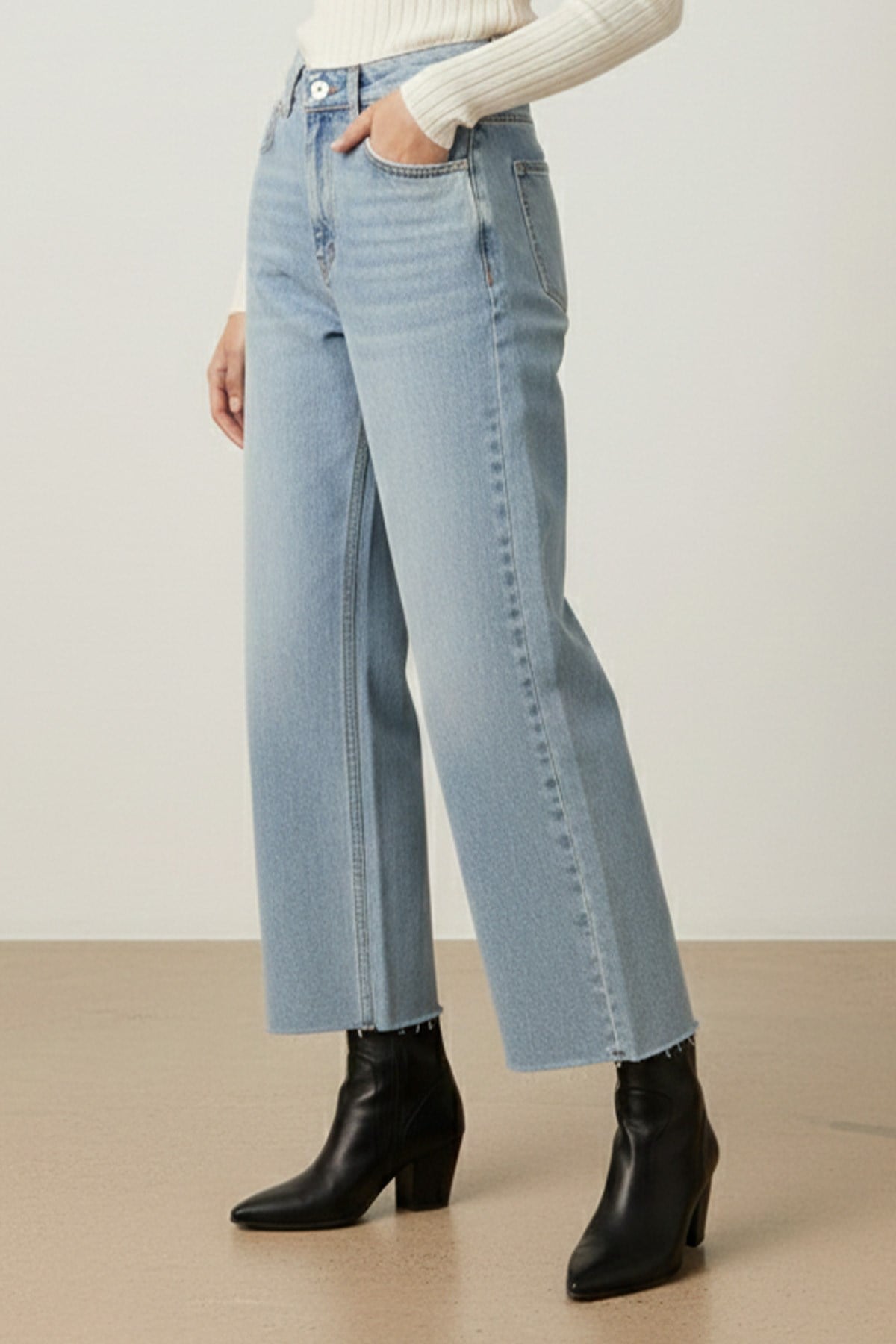 Kadın Basic Denim Pantolon -32196PNT Mavi Pantolon Soul 