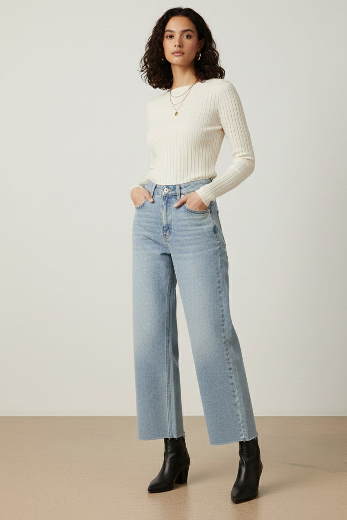 Kadın Basic Denim Pantolon -32196PNT Mavi Pantolon Soul 