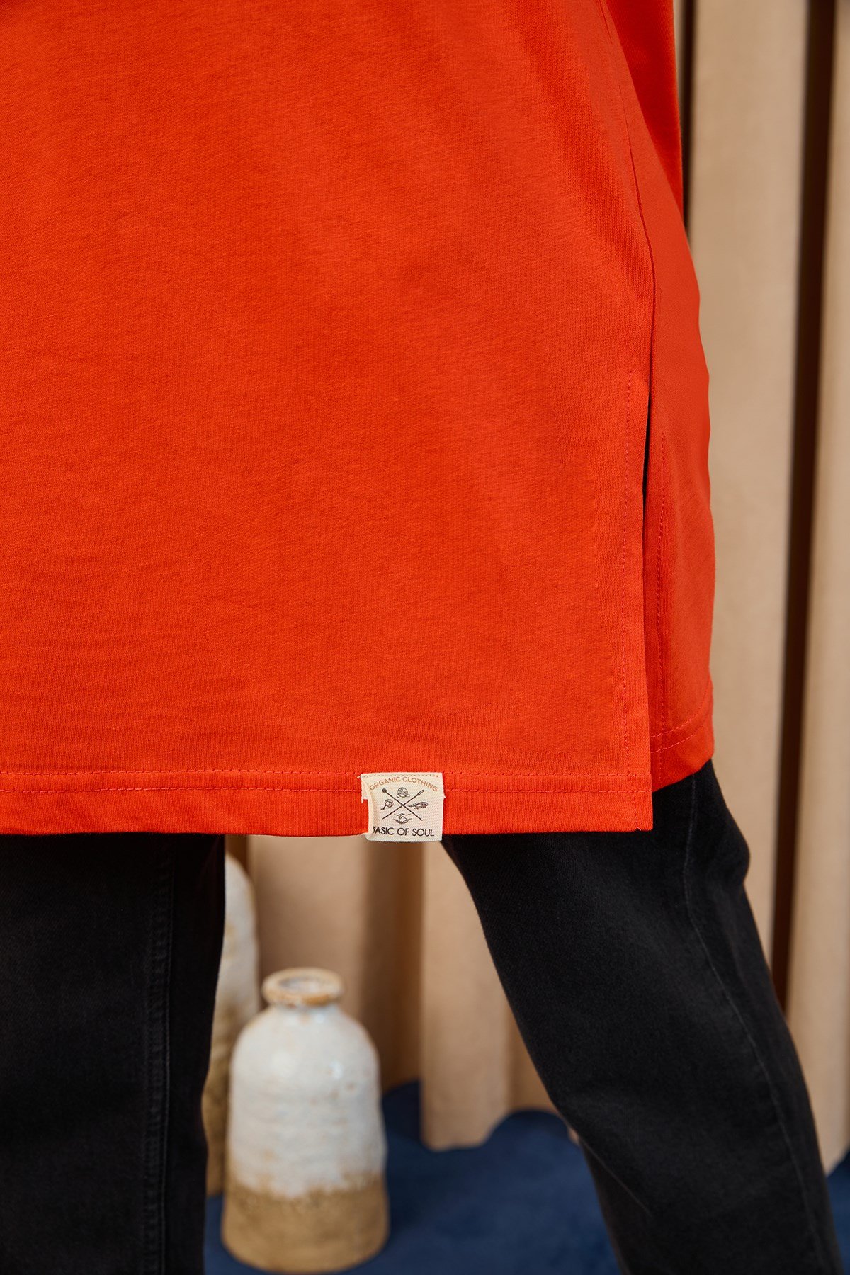 Kadın Basic Kolsuz T-shirt  - 30725TUN Açık Kırmızı Tunik Soul 