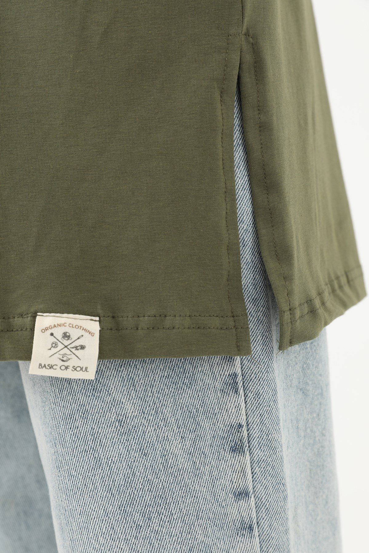 Kadın Basic Kolsuz T-shirt  - 30725TUN Haki Tunik Soul 