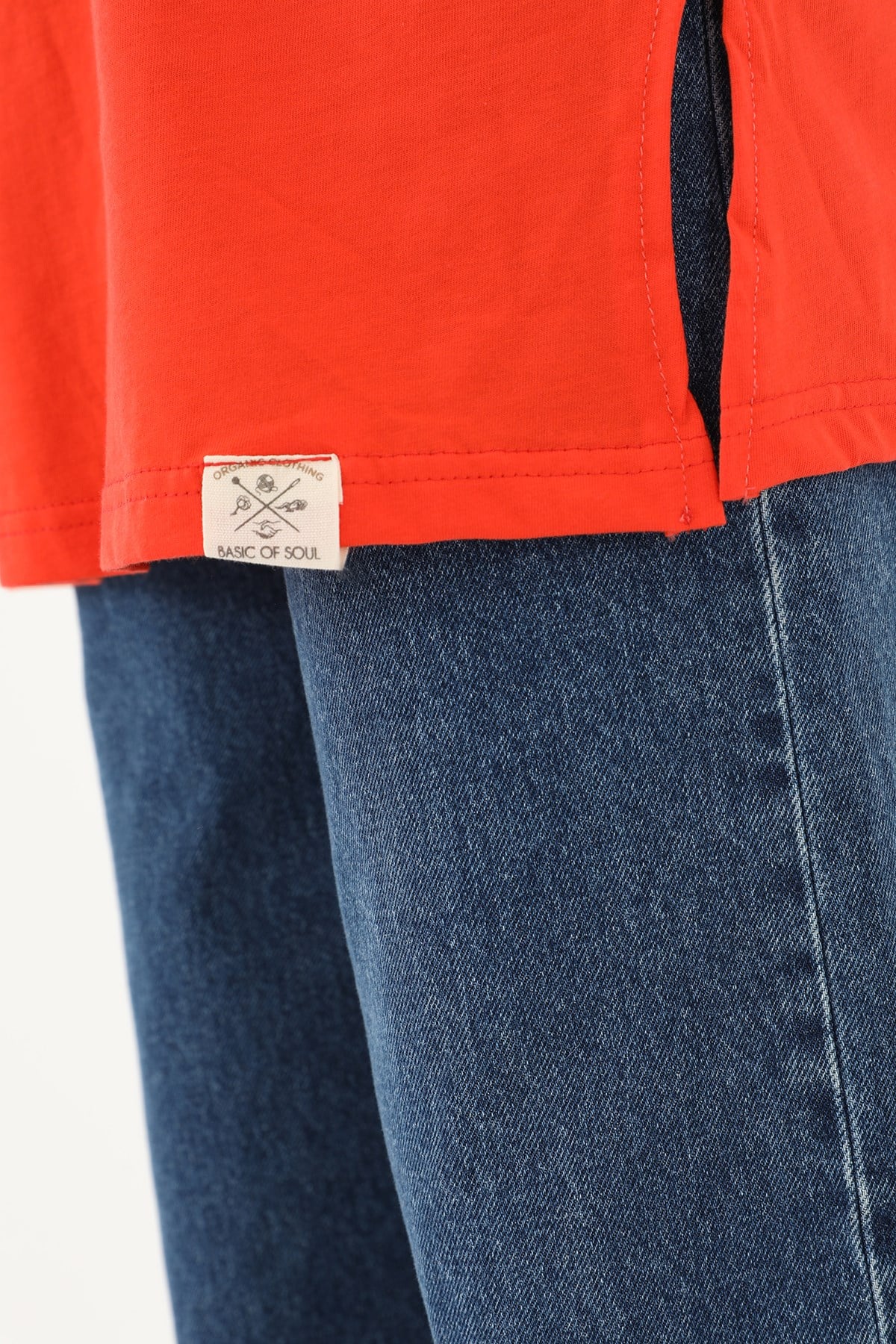 Kadın Basic Kolsuz T-shirt  - 30725TUN - Kırmızı Tunik Soul 