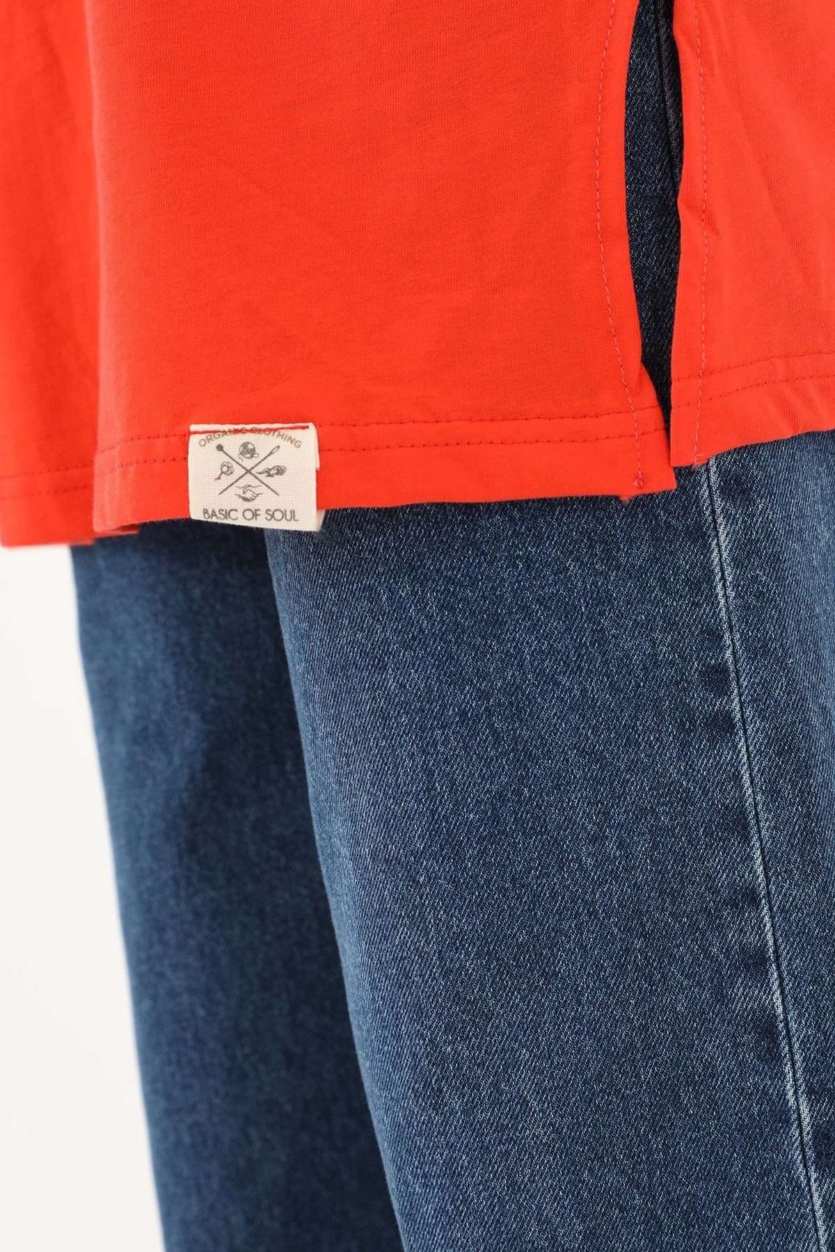 Kadın Basic Kolsuz T-shirt  - 30725TUN Kırmızı Tunik Soul 