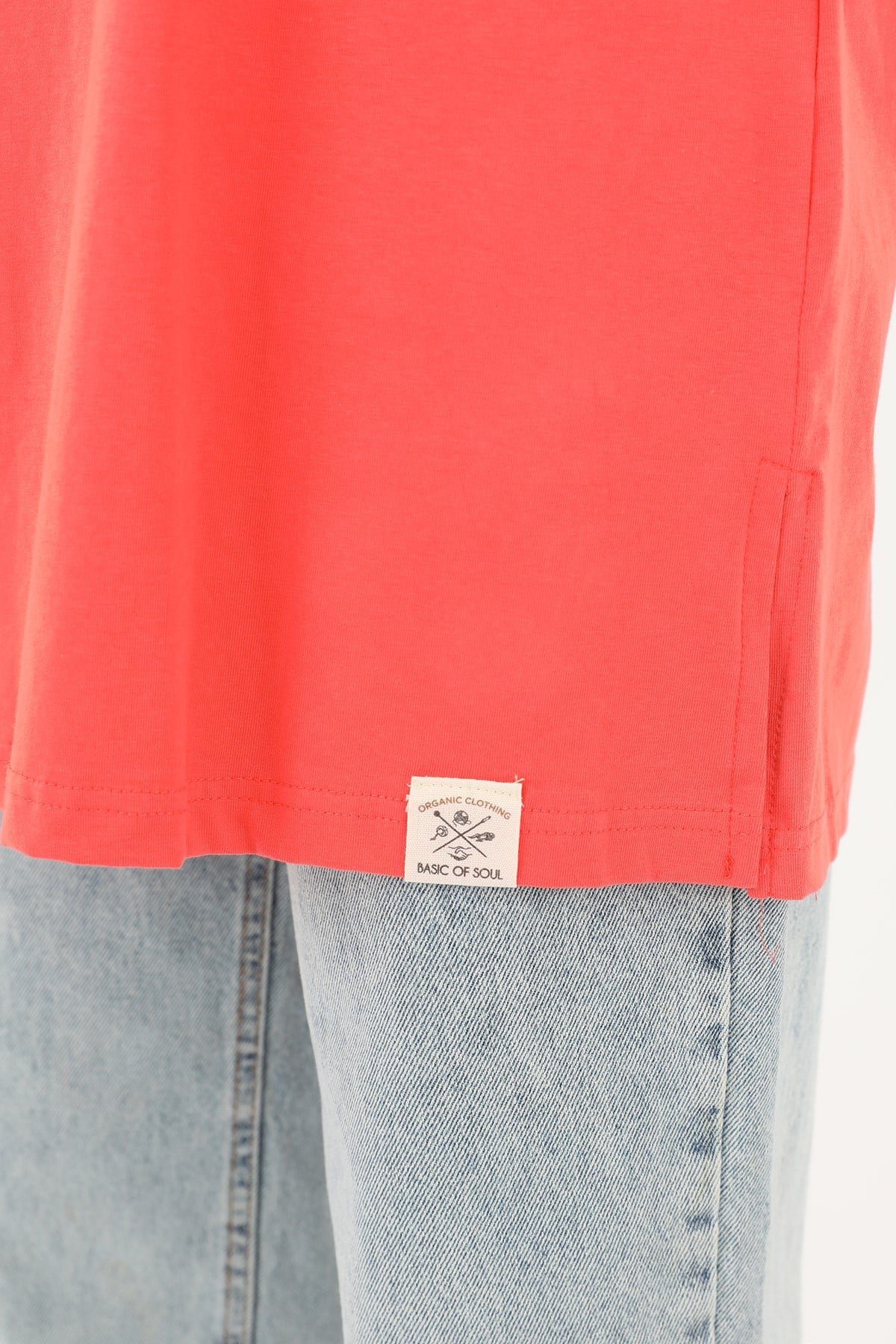 Kadın Basic Kolsuz T-shirt  - 30725TUN - Mercan Tunik Soul 