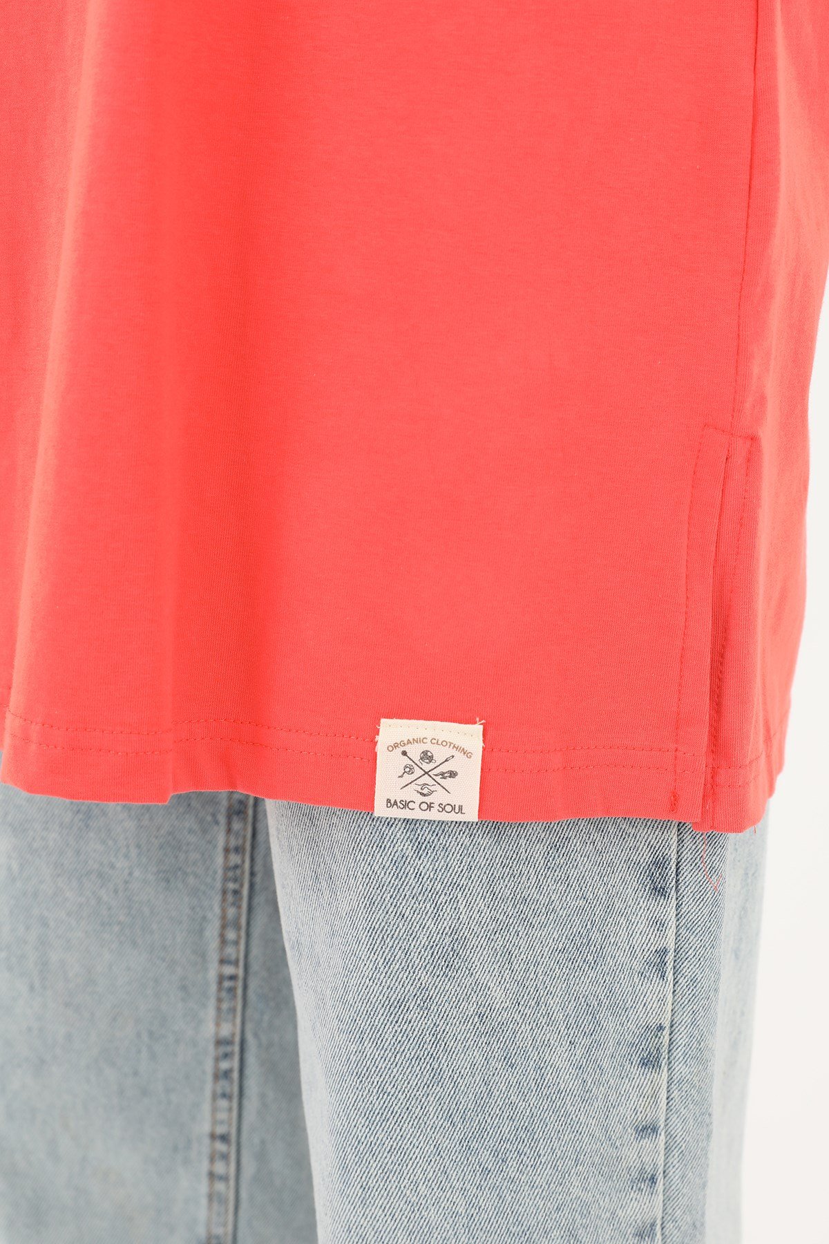 Kadın Basic Kolsuz T-shirt  - 30725TUN Mercan Tunik Soul 