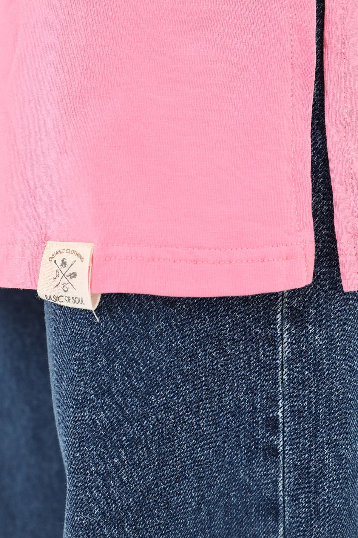 Kadın Basic Kolsuz T-shirt  - 30725TUN Pembe Tunik Soul 