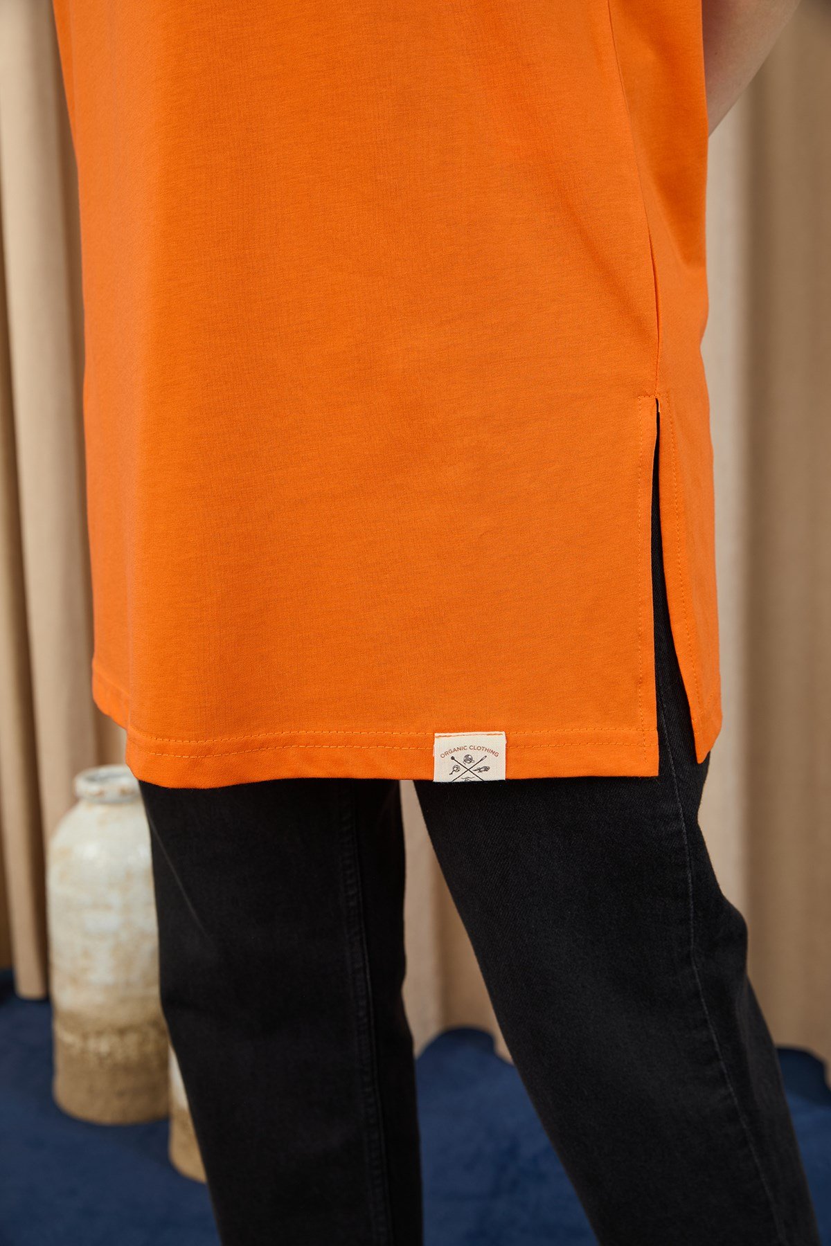 Kadın Basic Kolsuz T-shirt  - 30725TUN Turuncu Tunik Soul 