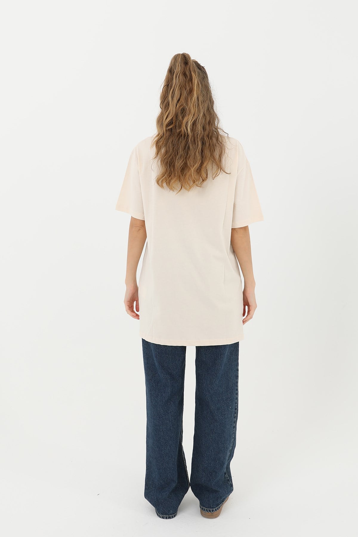 Kadın Basic T-shirt - 30727TSH - Bej Tshirt Soul 