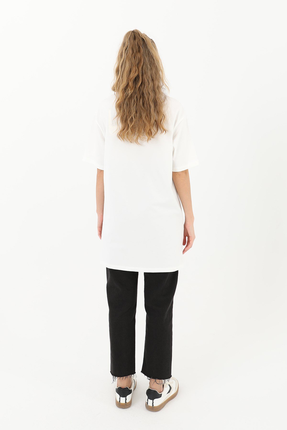 Kadın Basic T-shirt - 30727TSH Ekru Tshirt Soul 