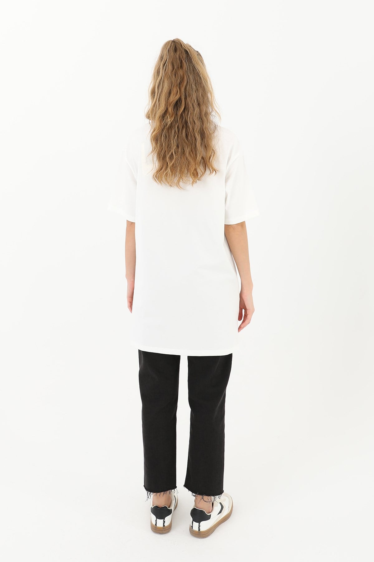 Kadın Basic T-shirt - 30727TSH - Ekru Tshirt Soul 