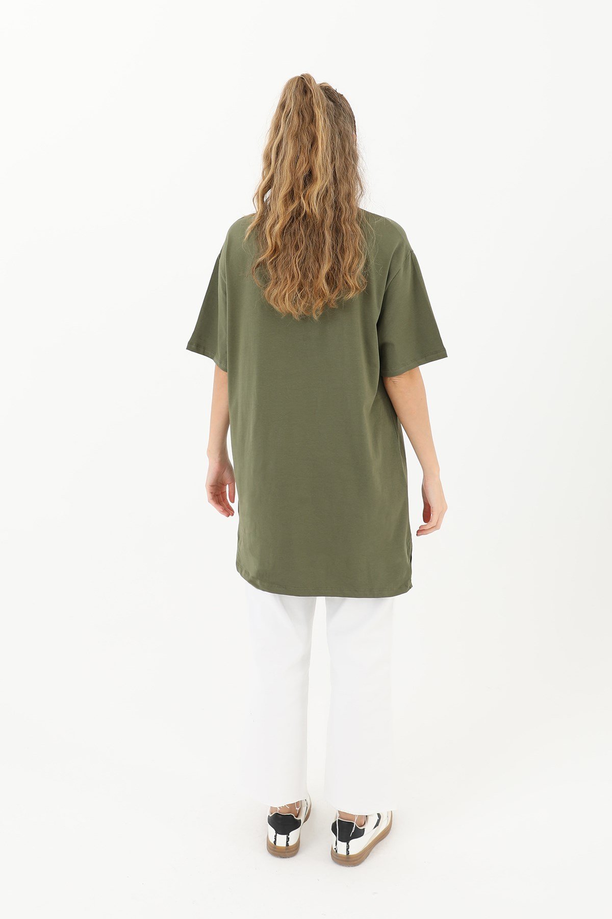 Kadın Basic T-shirt - 30727TSH - Haki Tshirt Soul 