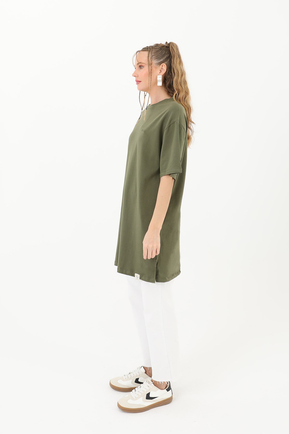 Kadın Basic T-shirt - 30727TSH - Haki Tshirt Soul 
