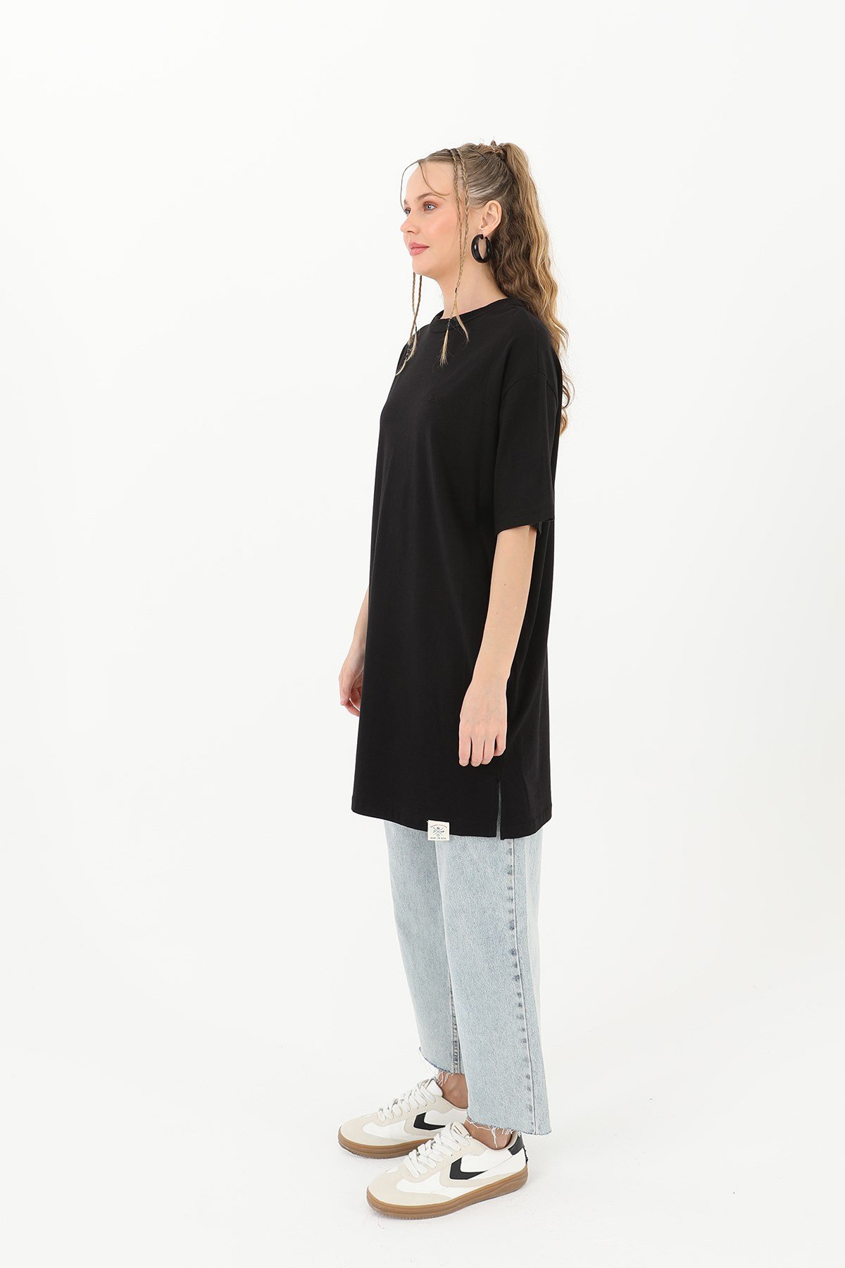 Kadın Basic T-shirt - 30727TSH - Siyah Tshirt Soul 