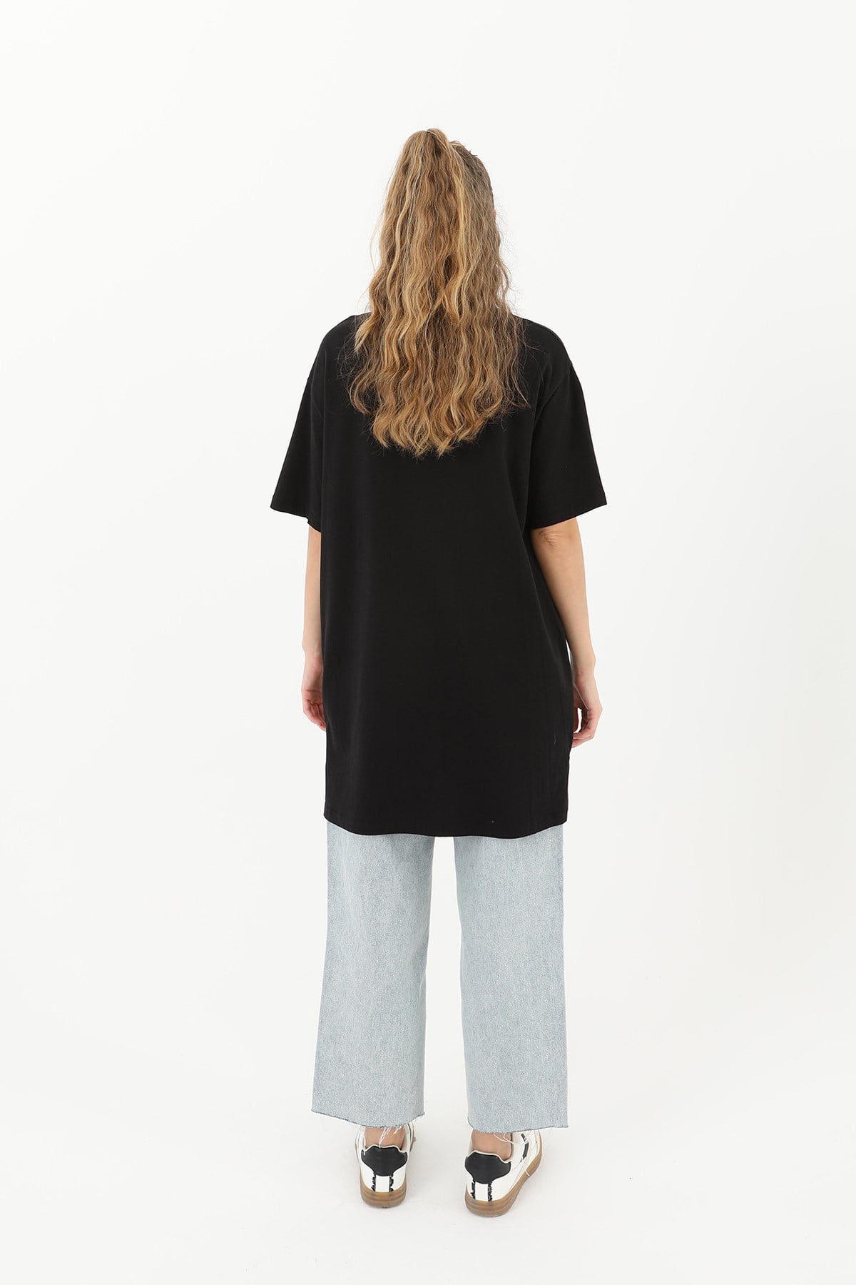 Kadın Basic T-shirt - 30727TSH - Siyah Tshirt Soul 
