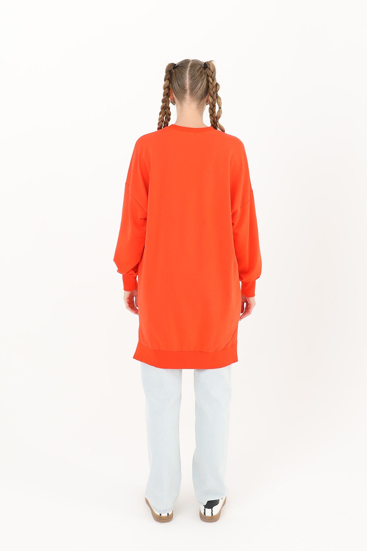 Kadın Basic Tunic - 30644TUN Açık Kırmızı Tunik Soul 