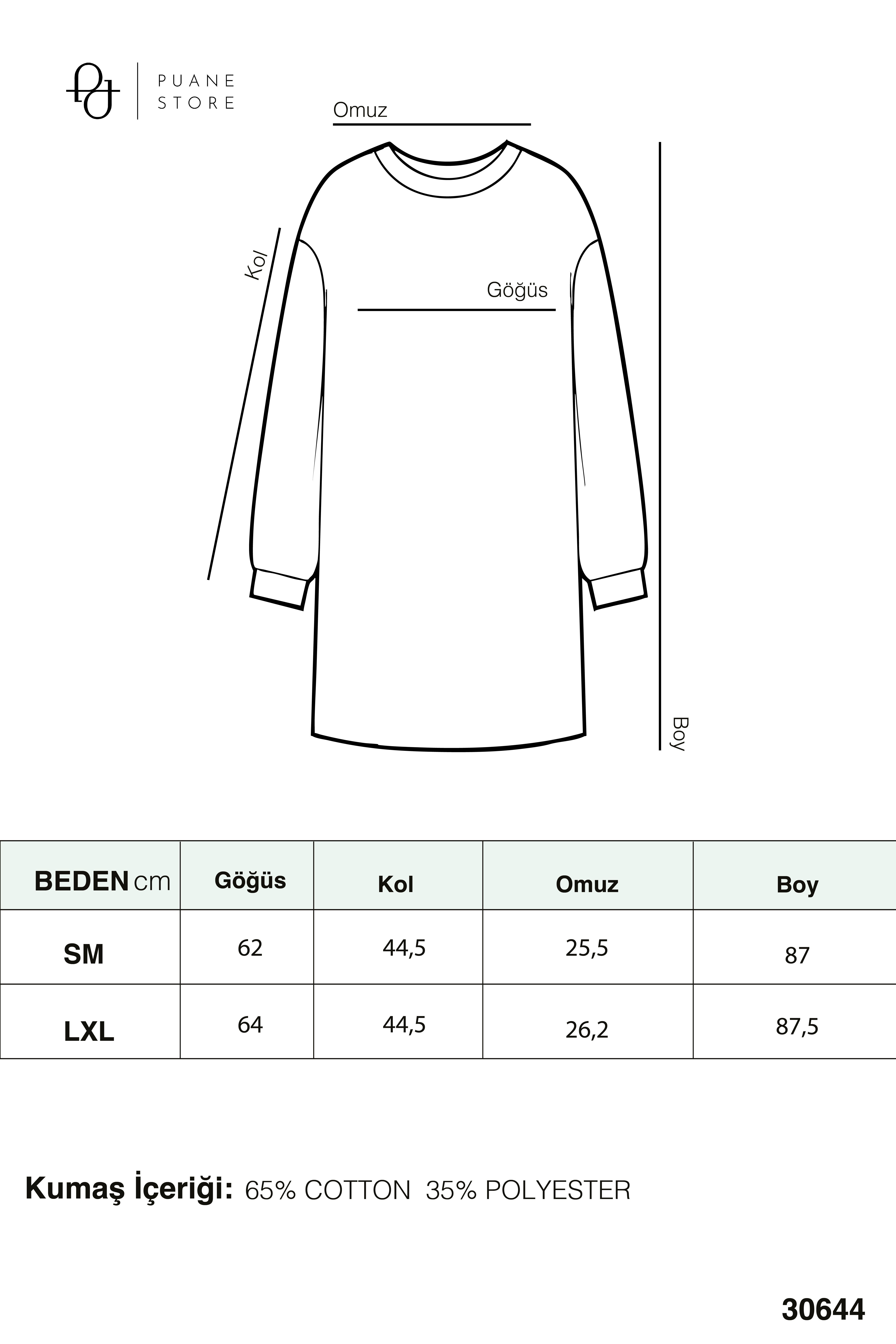 Kadın Basic Tunic - 30644TUN Bordo Tunik Soul 