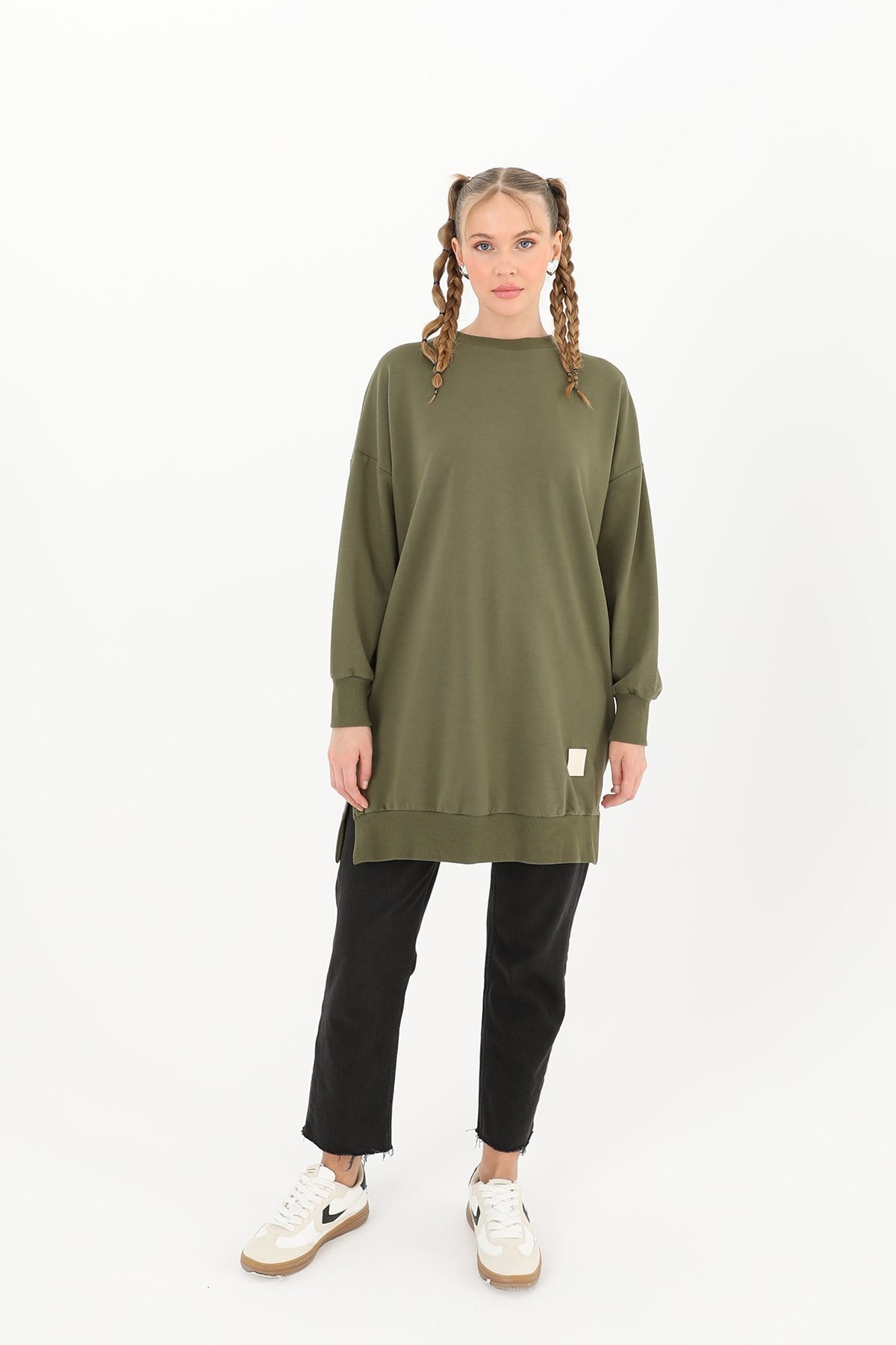 Kadın Basic Tunic - 30644TUN Haki Tunik Soul 