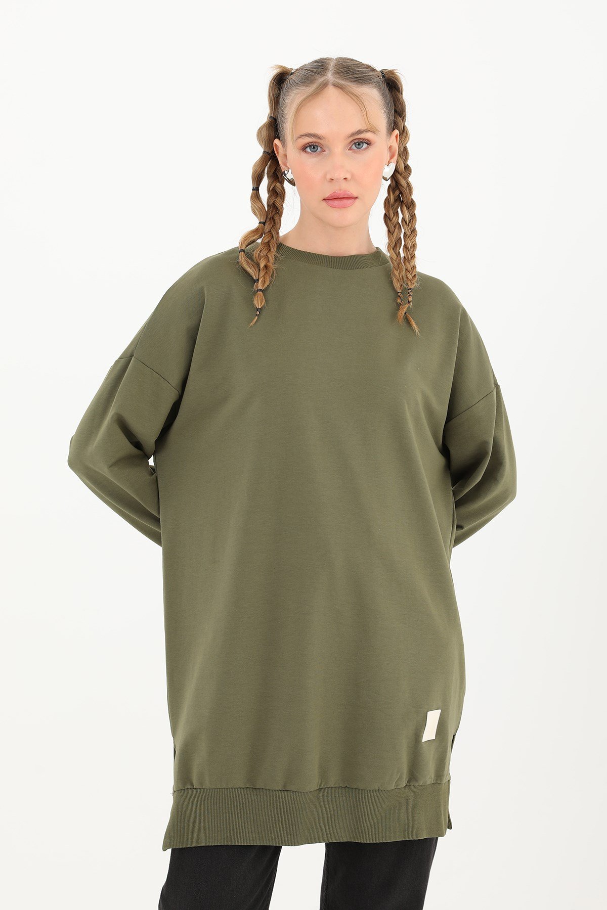Kadın Basic Tunic - 30644TUN Haki Tunik Soul 