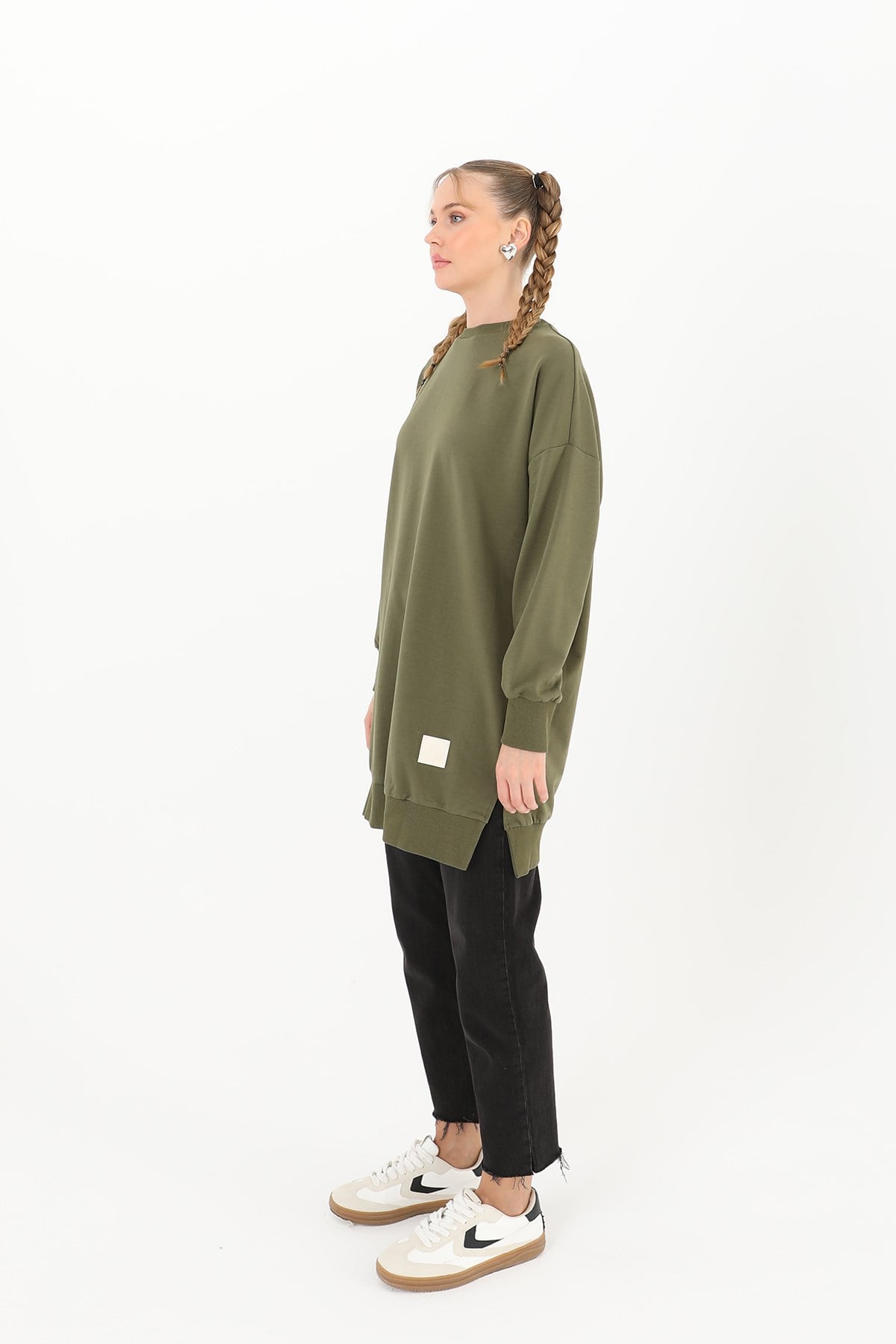 Kadın Basic Tunic - 30644TUN Haki Tunik Soul 