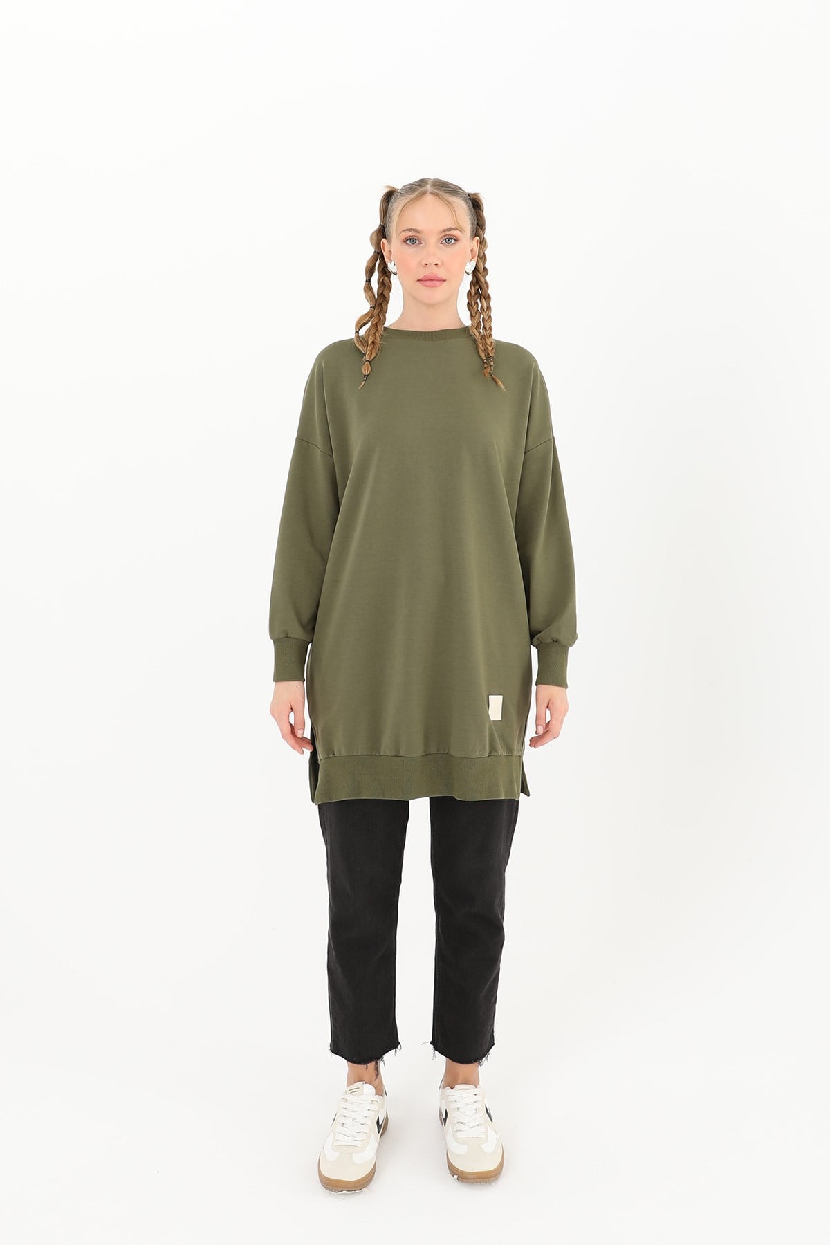 Kadın Basic Tunic - 30644TUN Haki Tunik Soul 