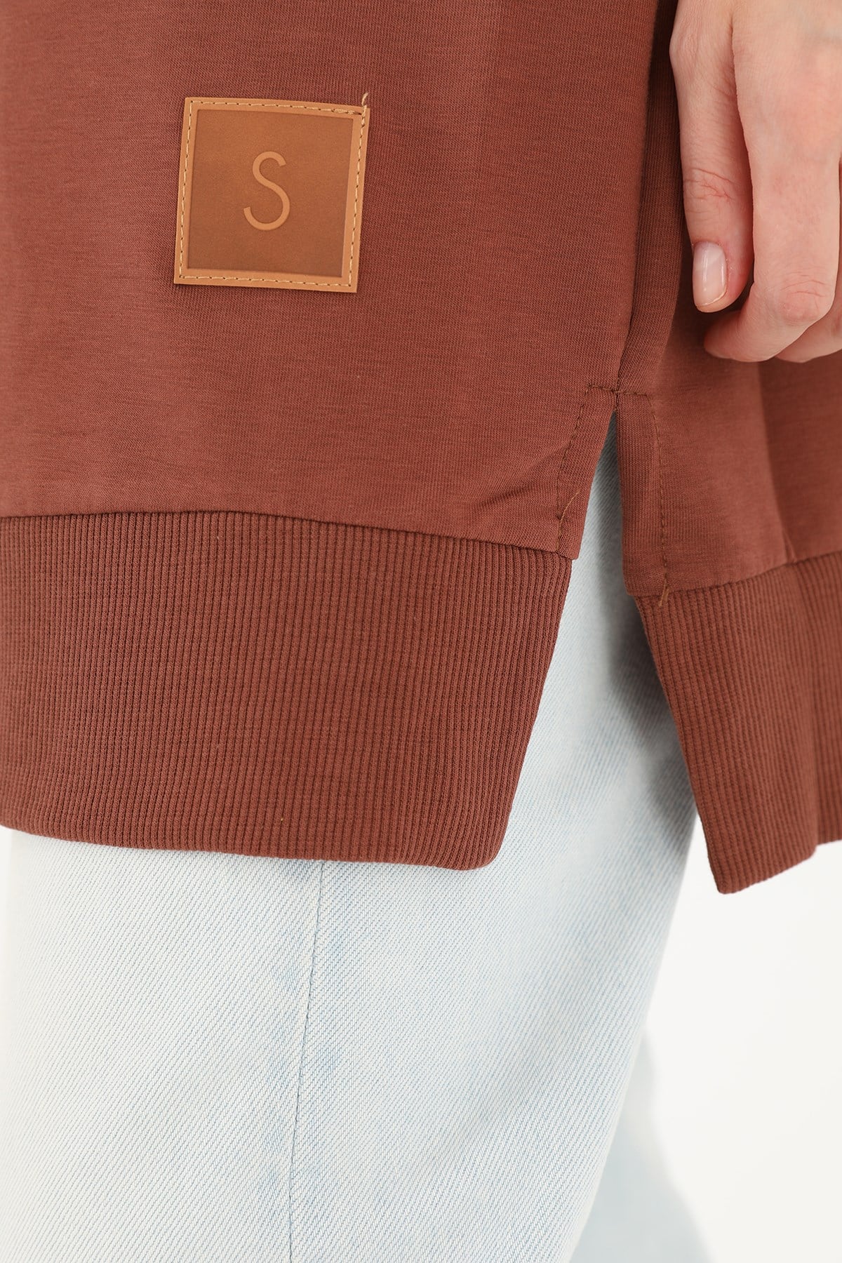 Kadın Basic Tunic - 30644TUN - Kahverengi Tunik Soul 