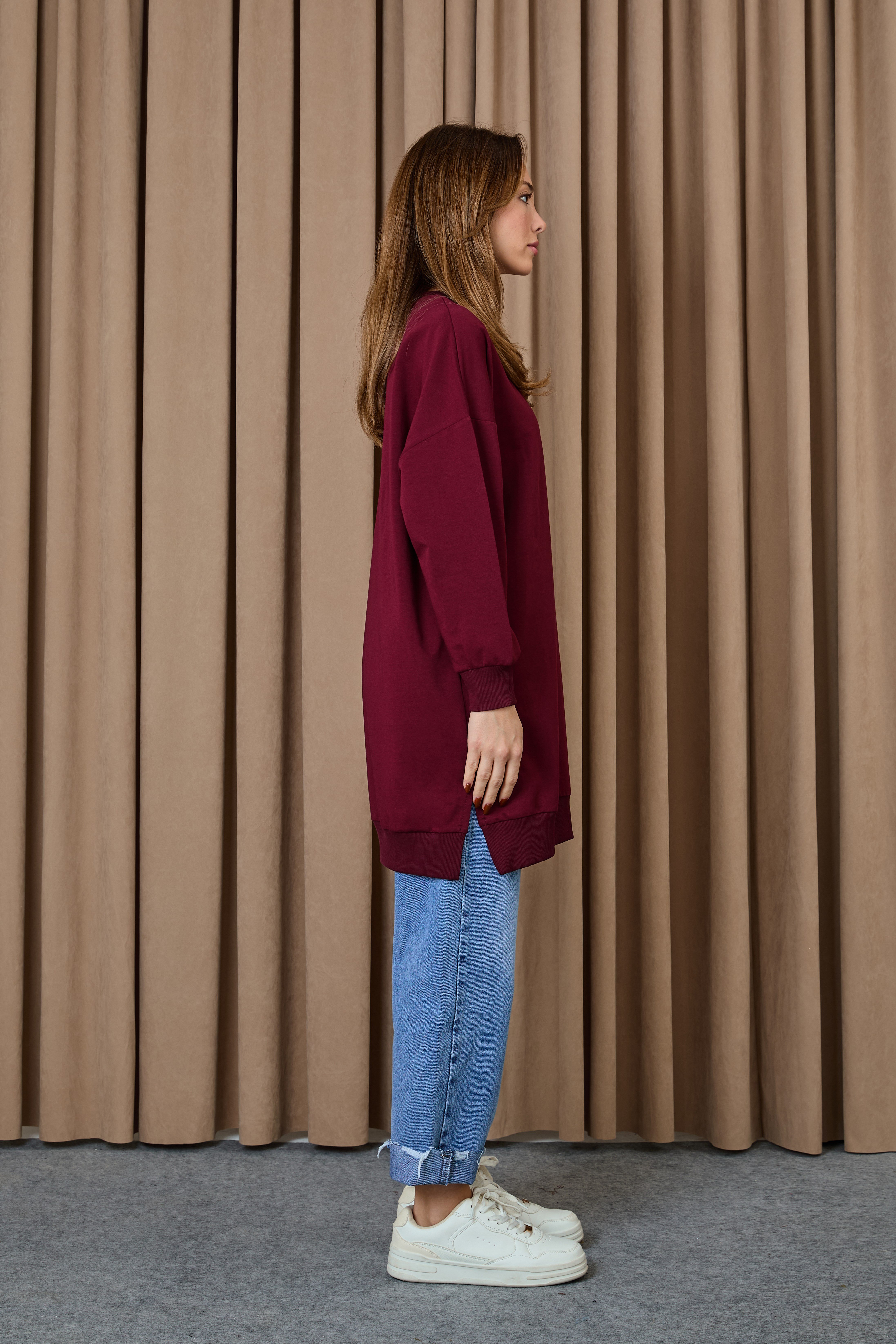 Kadın Basic Tunic - 30644TUN - Kırmızı Tunik Soul 
