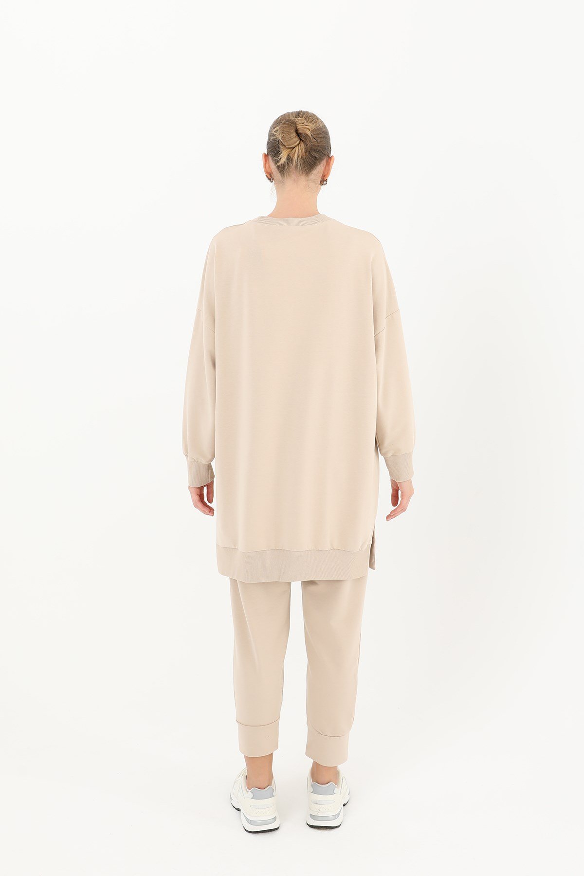 Kadın Basic Tunic - 30644TUN Koyu Bej Tunik Soul 