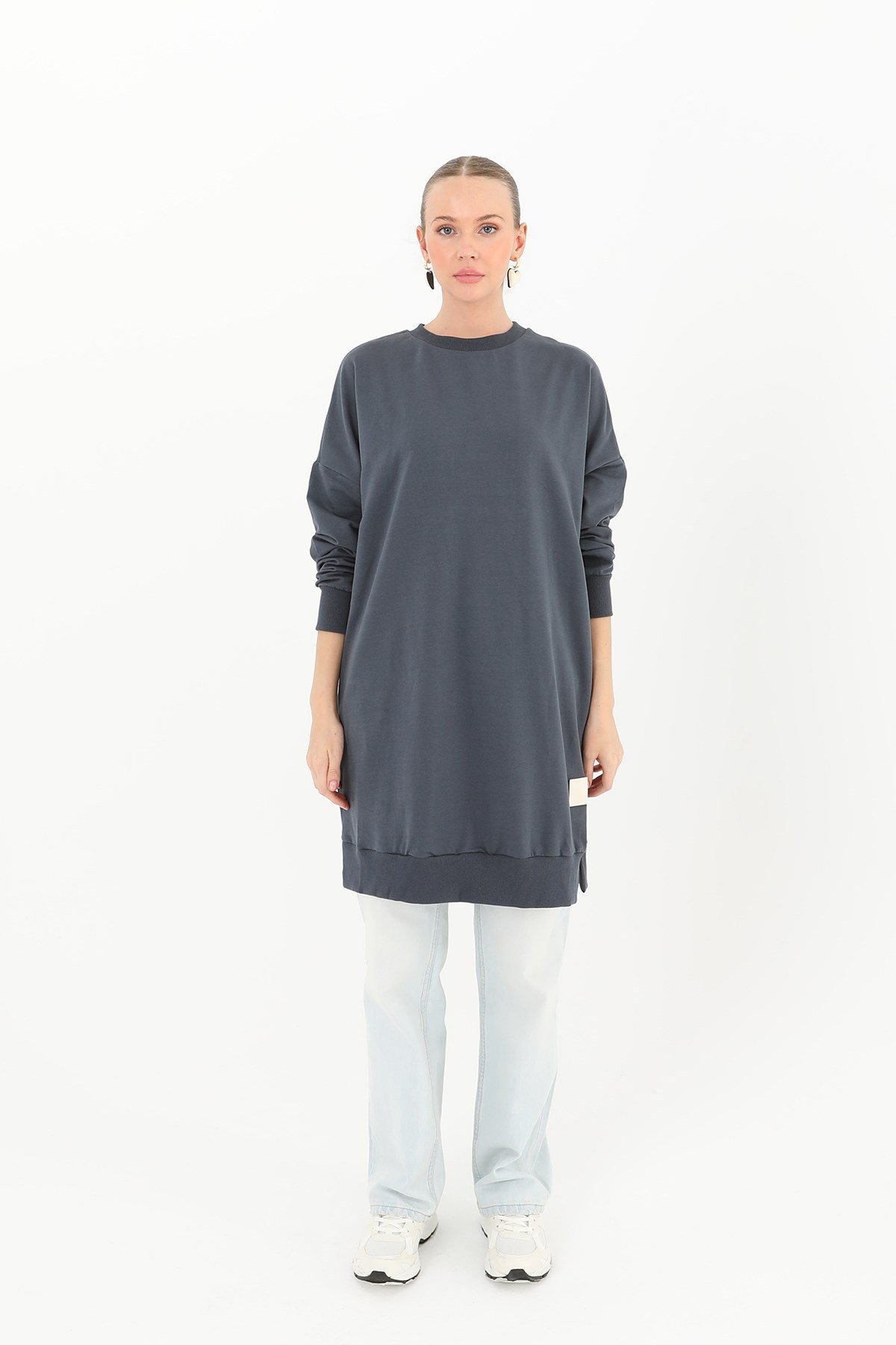 Kadın Basic Tunic - 30644TUN Lacivert Tunik Soul 