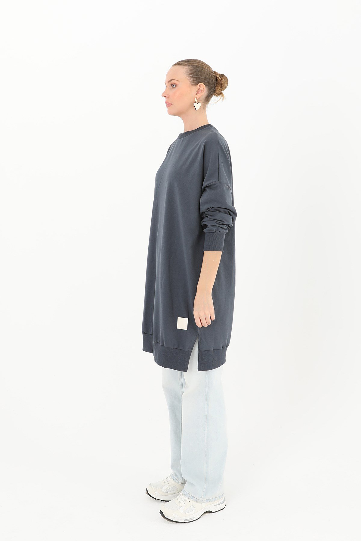 Kadın Basic Tunic - 30644TUN Lacivert Tunik Soul 