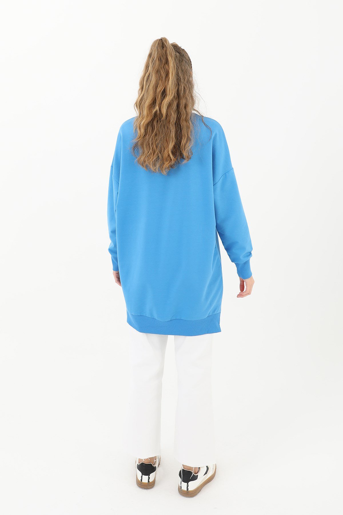 Kadın Basic Tunic - 30644TUN Mavi Tunik Soul 