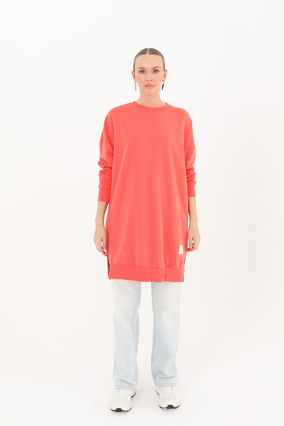 Kadın Basic Tunic - 30644TUN Mercan Tunik Soul 