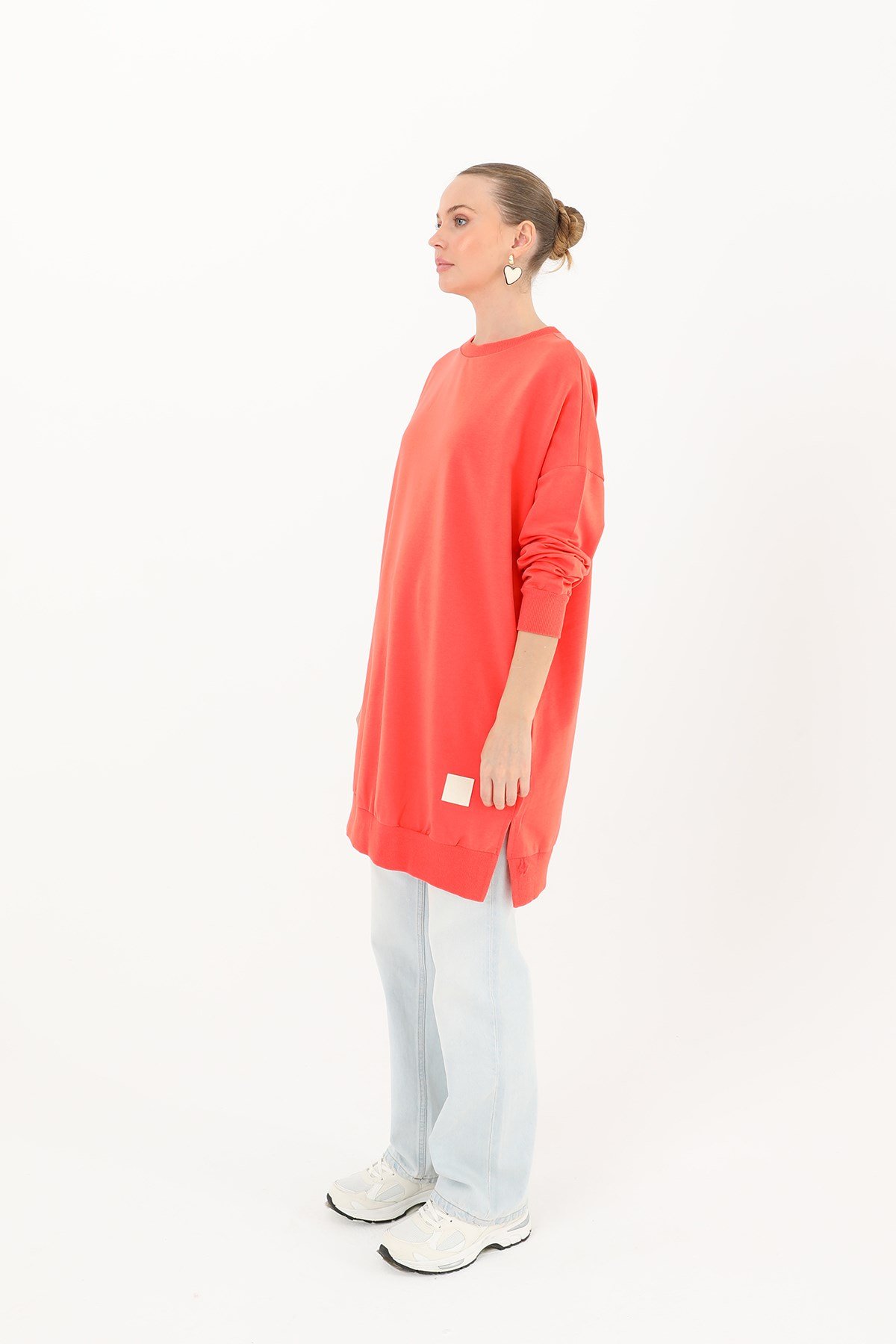 Kadın Basic Tunic - 30644TUN Mercan Tunik Soul 