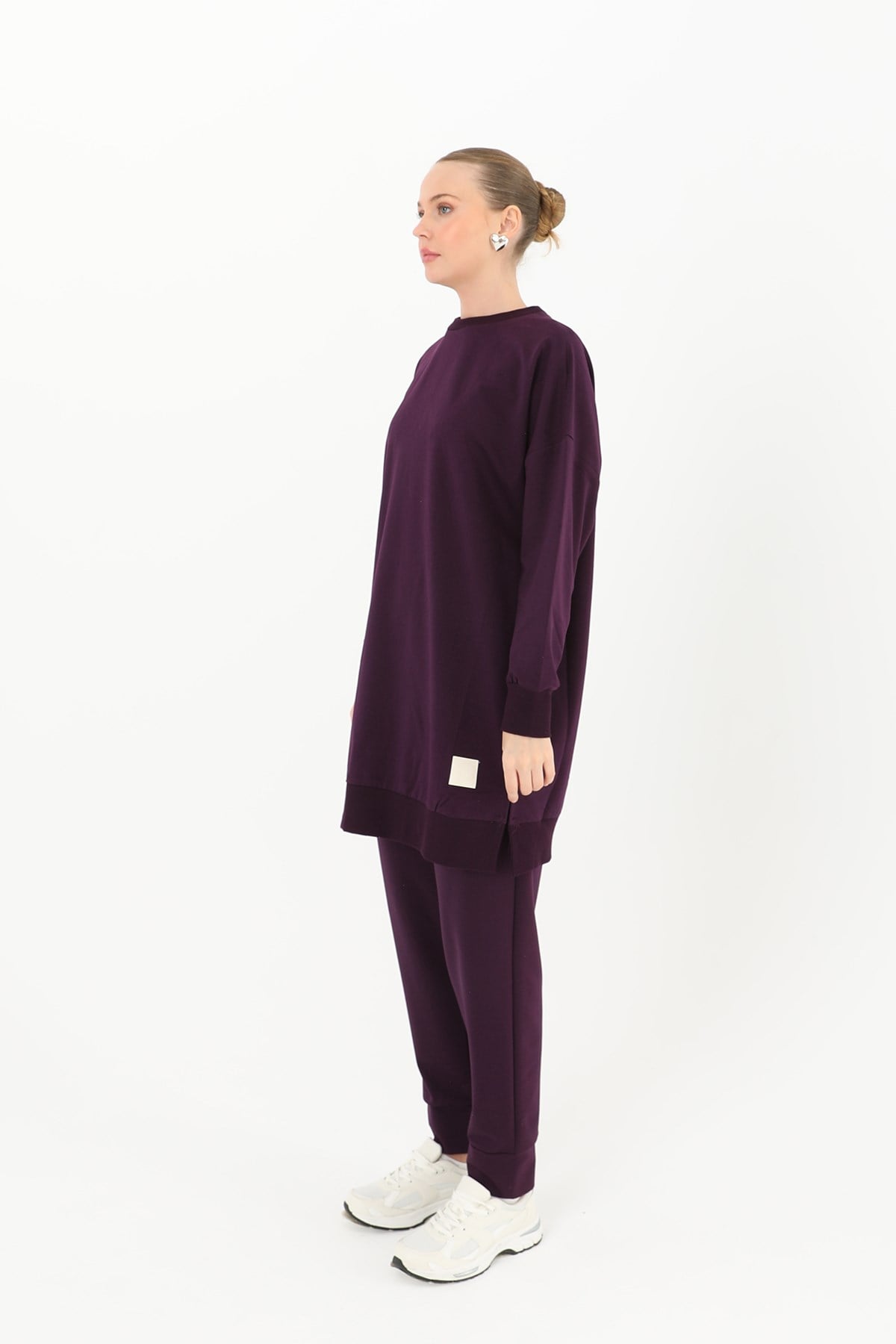 Kadın Basic Tunic - 30644TUN - Mor Tunik Soul 