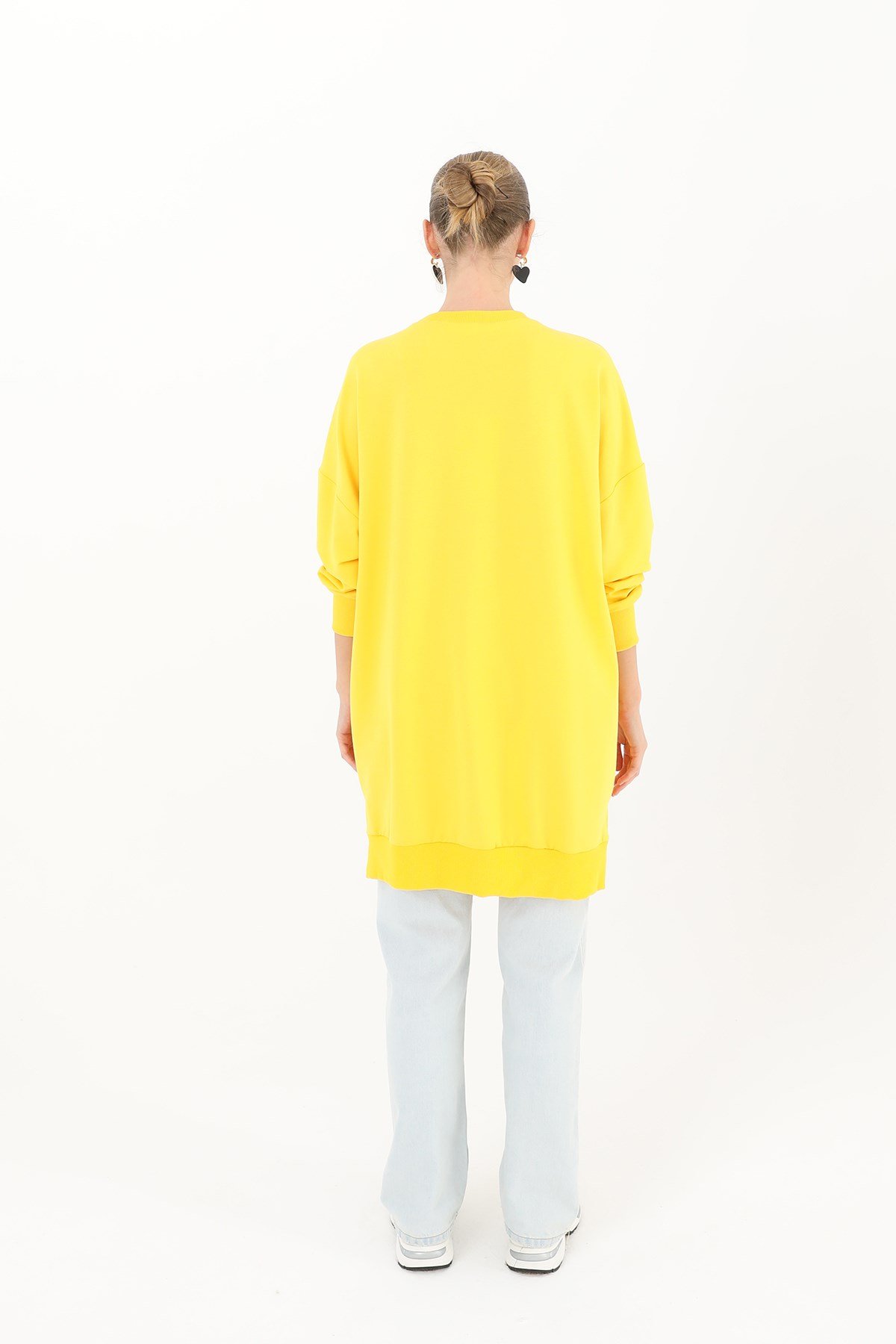 Kadın Basic Tunic - 30644TUN Sarı Tunik Soul 