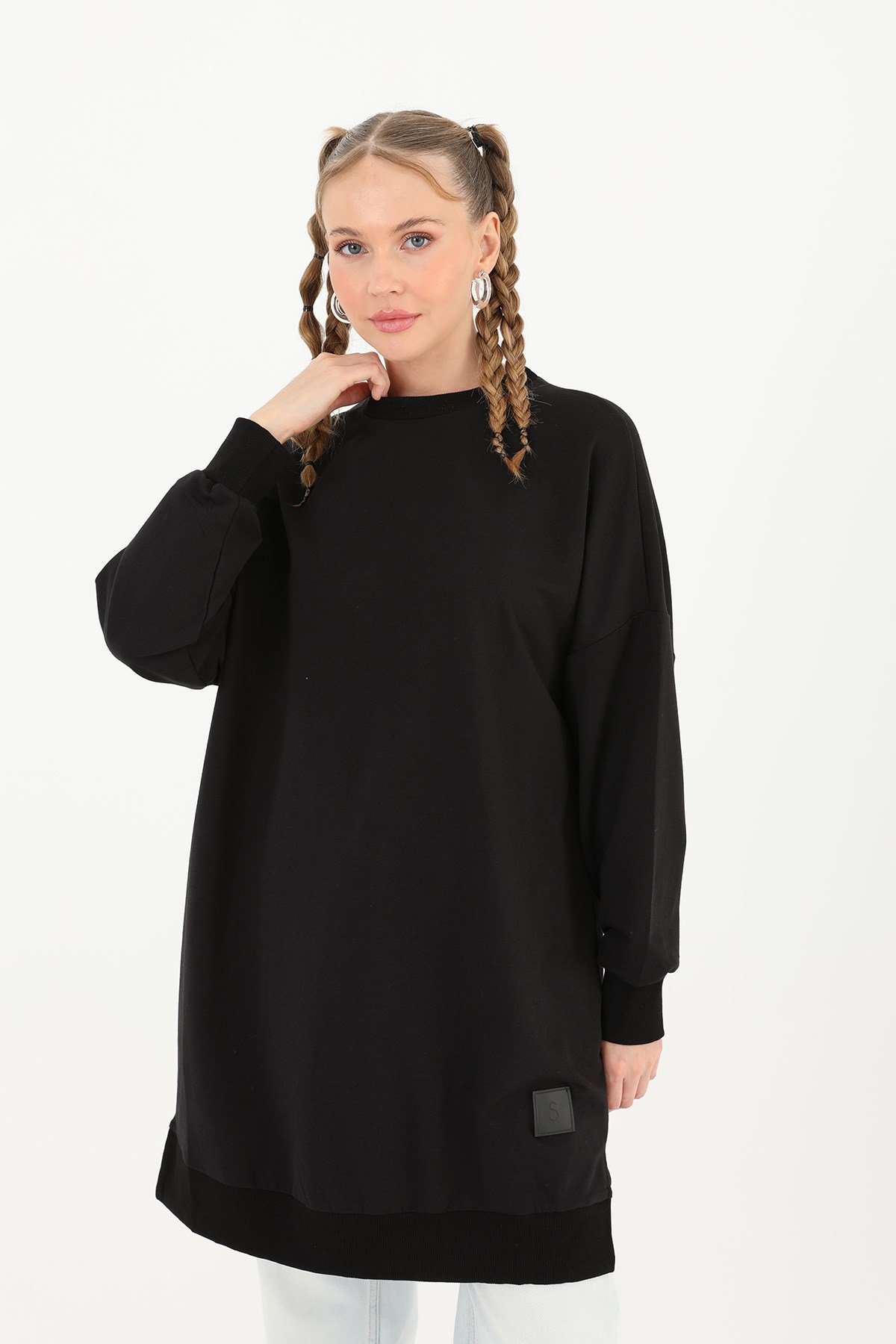 Kadın Basic Tunic - 30644TUN Siyah Tunik Soul 