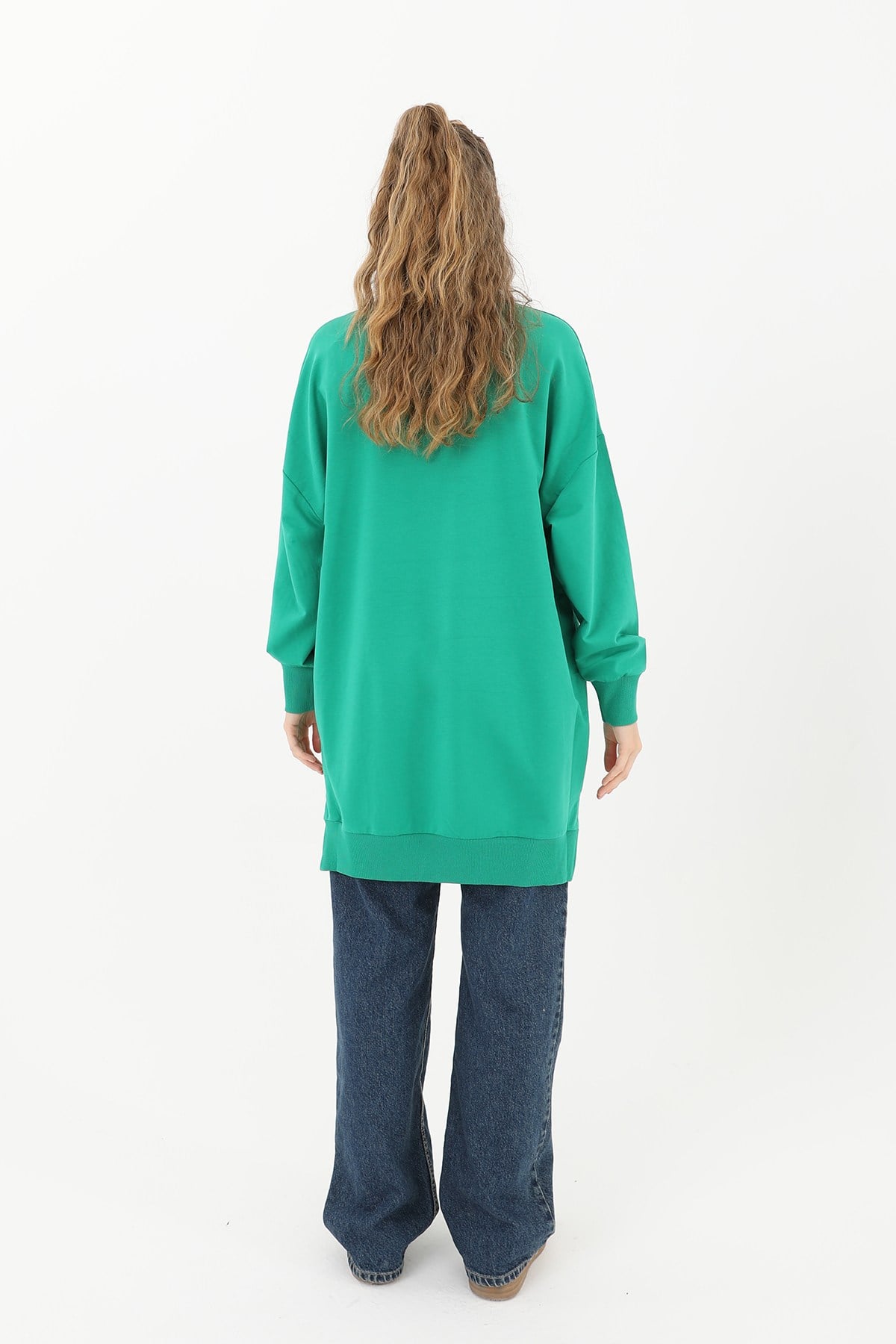 Kadın Basic Tunic - 30644TUN Yeşil Tunik Soul 