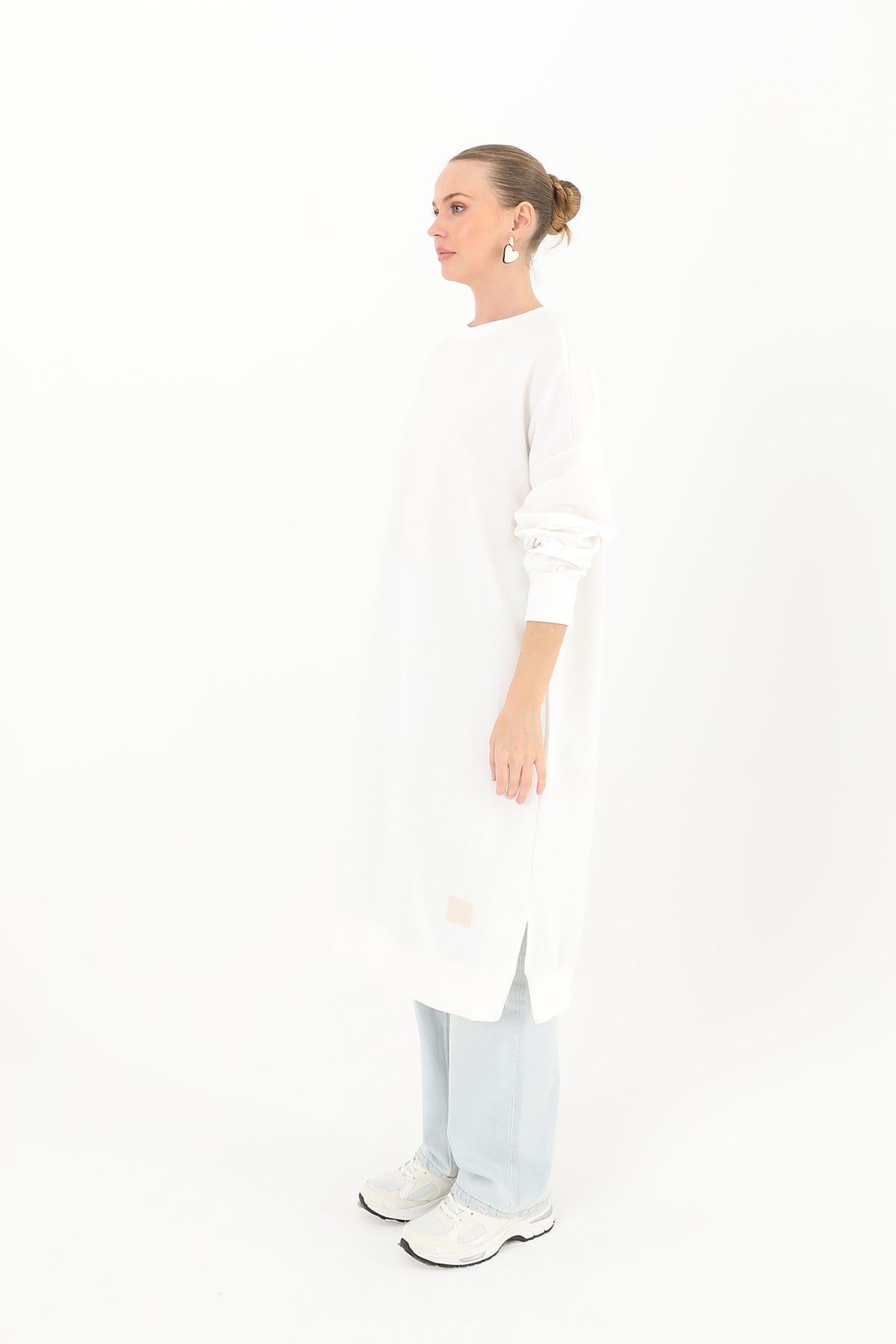 Kadın Basic Tunic - 30645TUN - Ekru Tunik Soul 