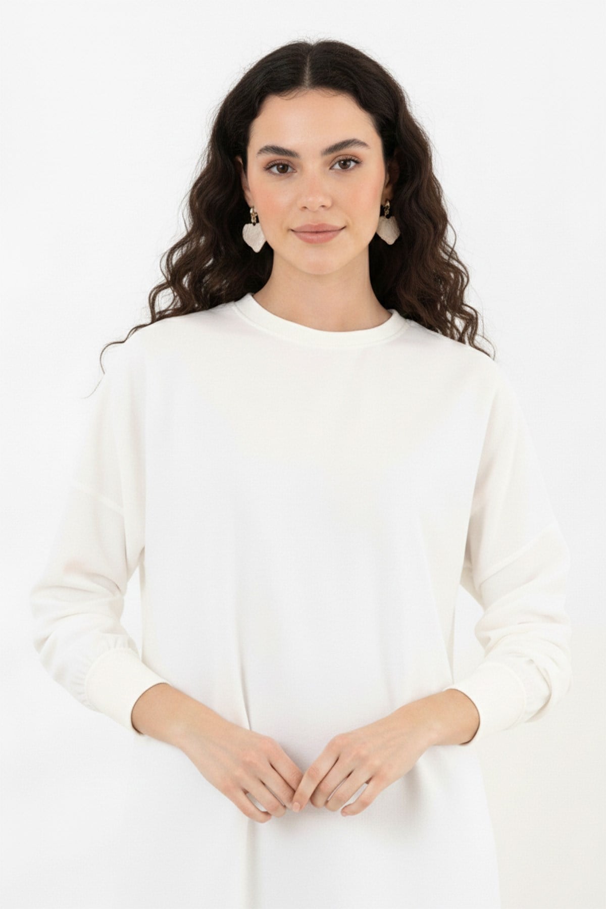 Kadın Basic Tunic - 30645TUN - Ekru Tunik Soul 