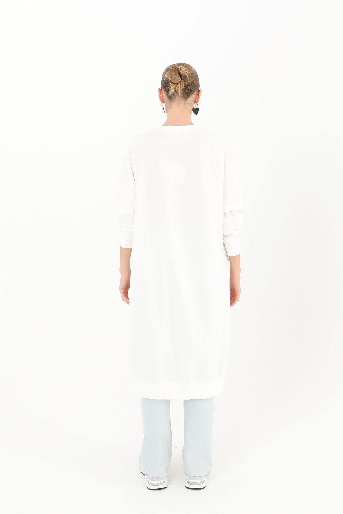 Kadın Basic Tunic - 30645TUN Ekru Tunik Soul 